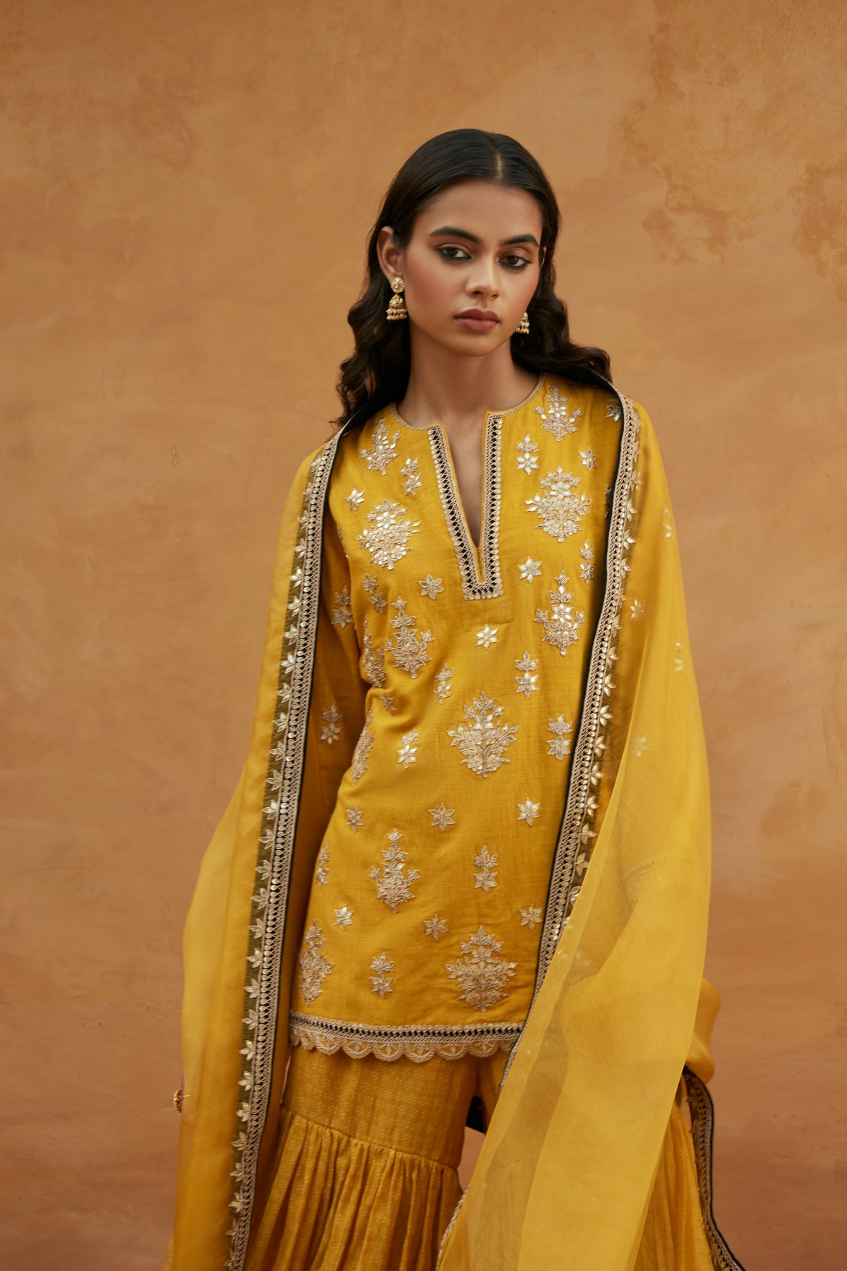 Short Kurti And Sharara Set