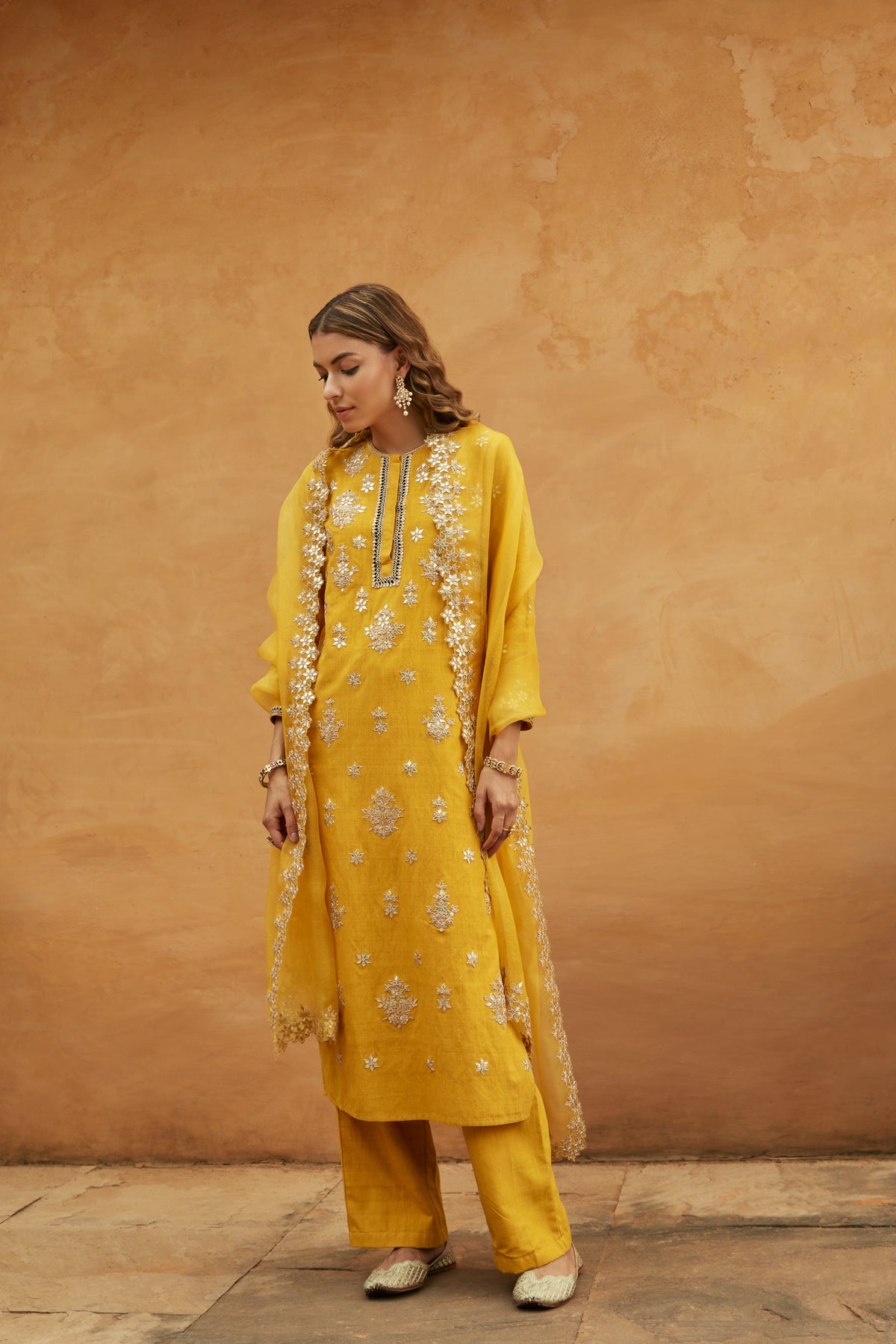 Gota Straight Kurta Set