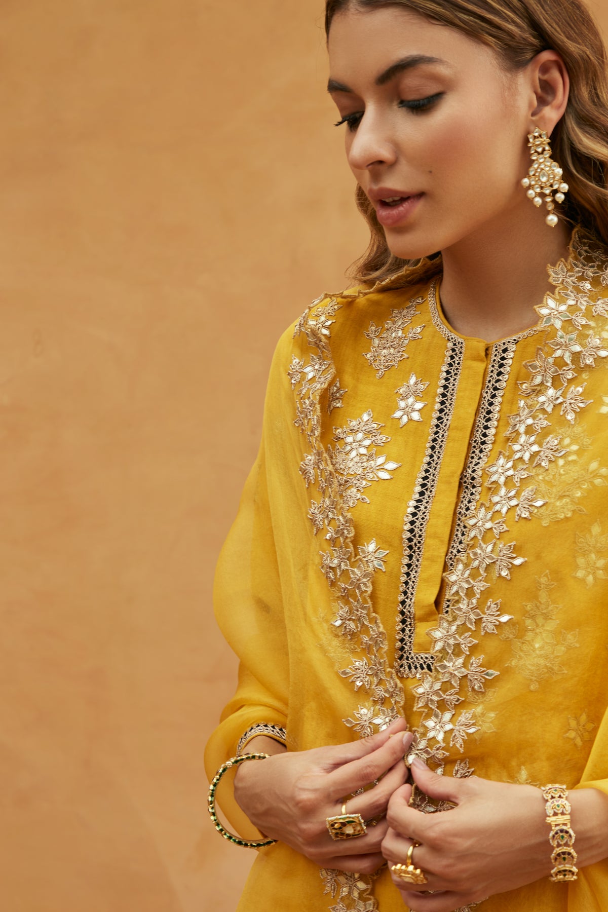 Gota Straight Kurta Set