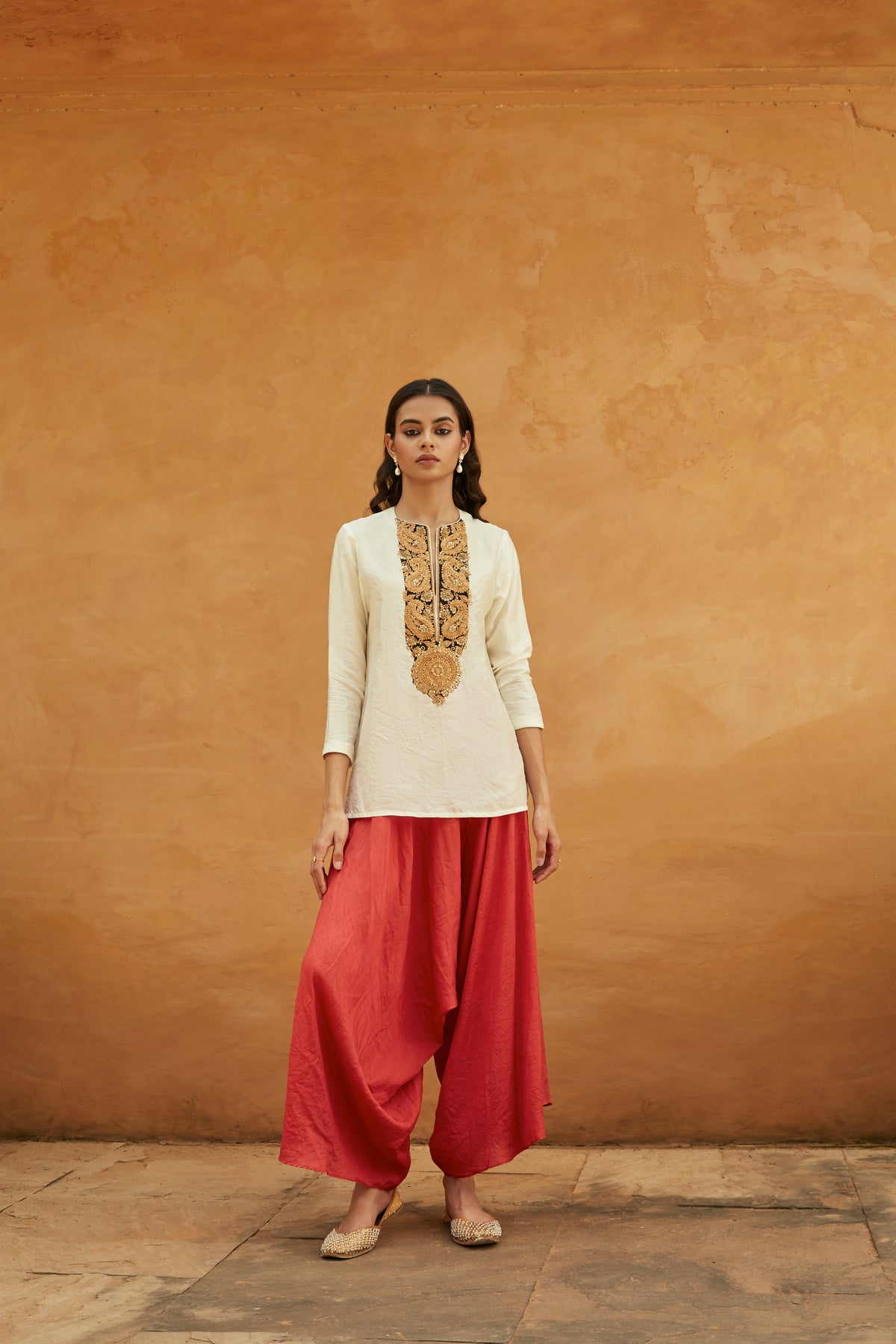 Short Kurti Dhoti Set