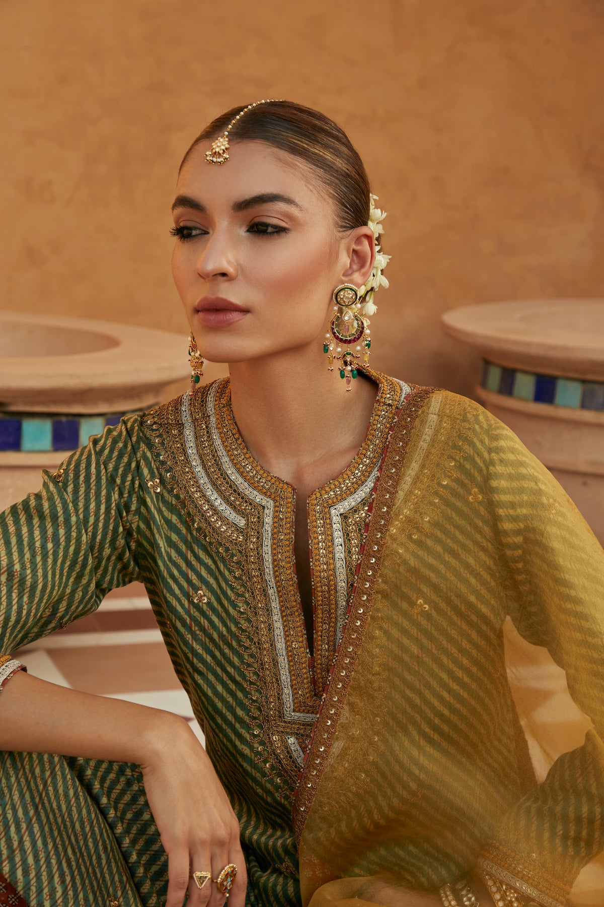 Green Kurta Set