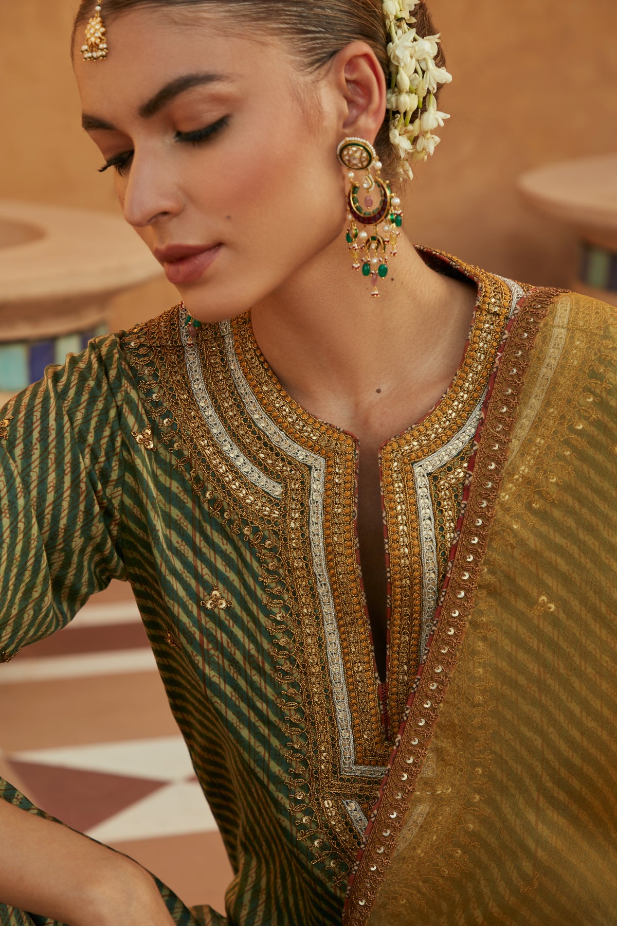 Green Kurta Set