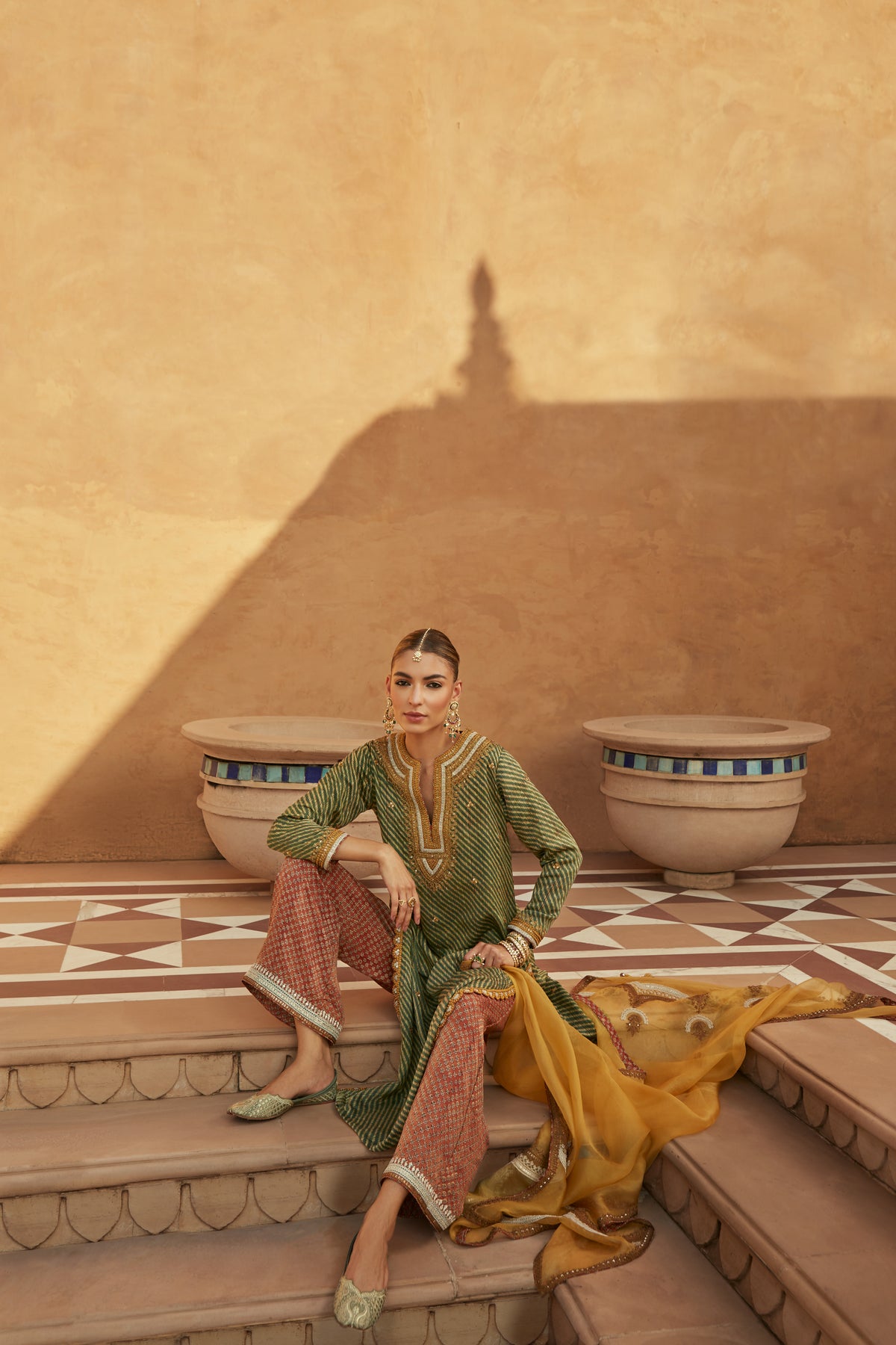 Green Kurta Set