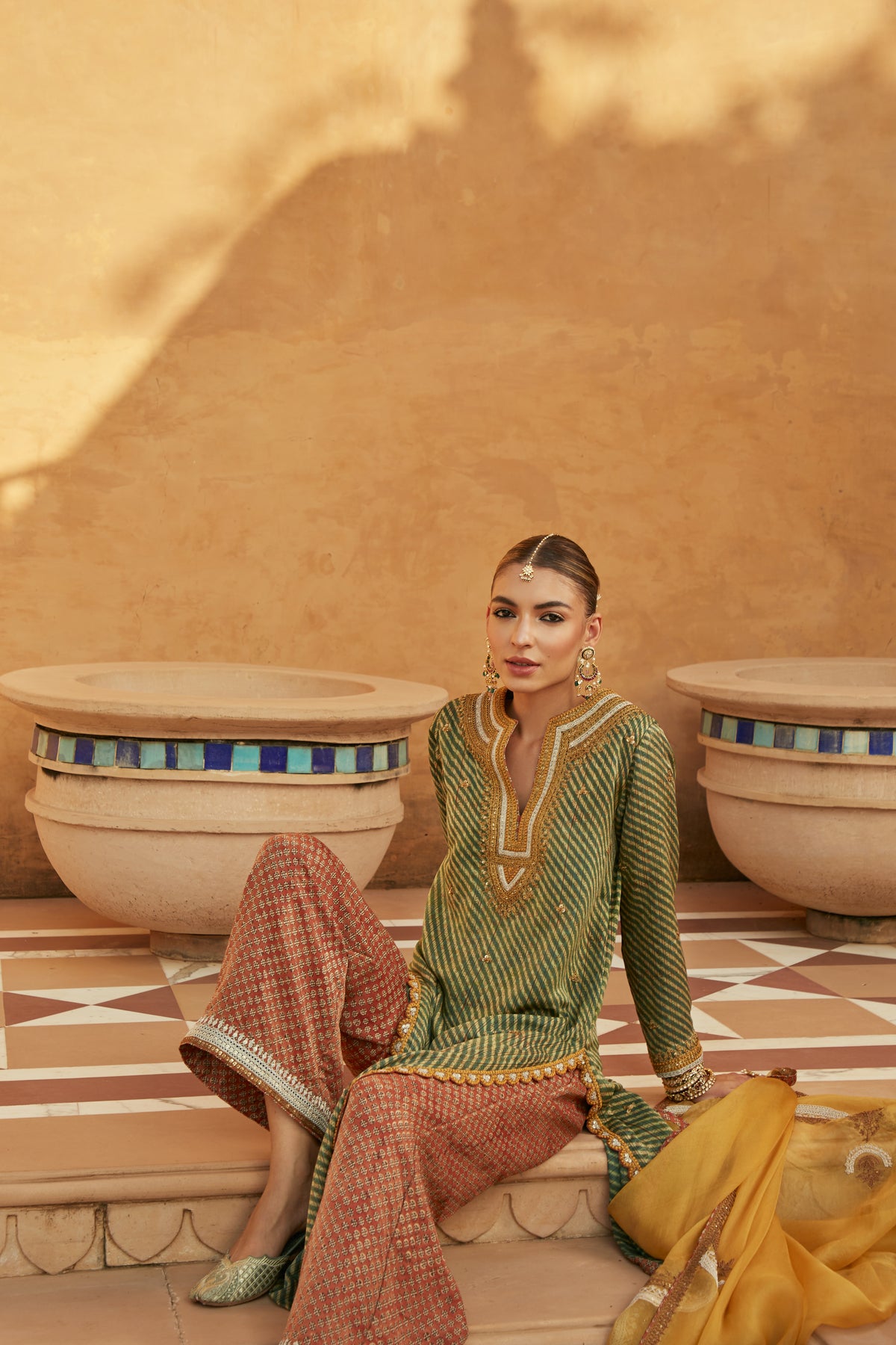 Green Kurta Set