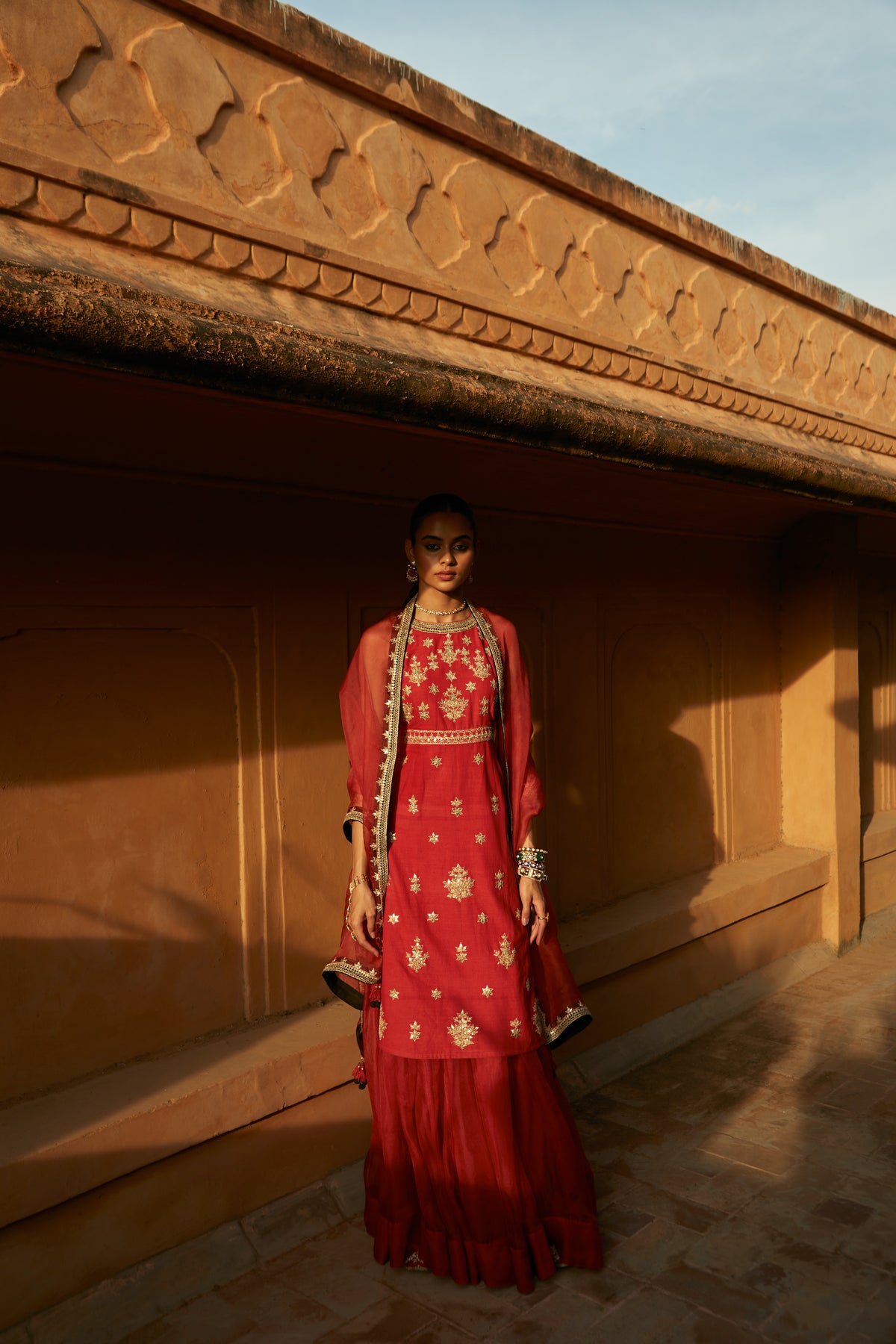 Red Kurta Set