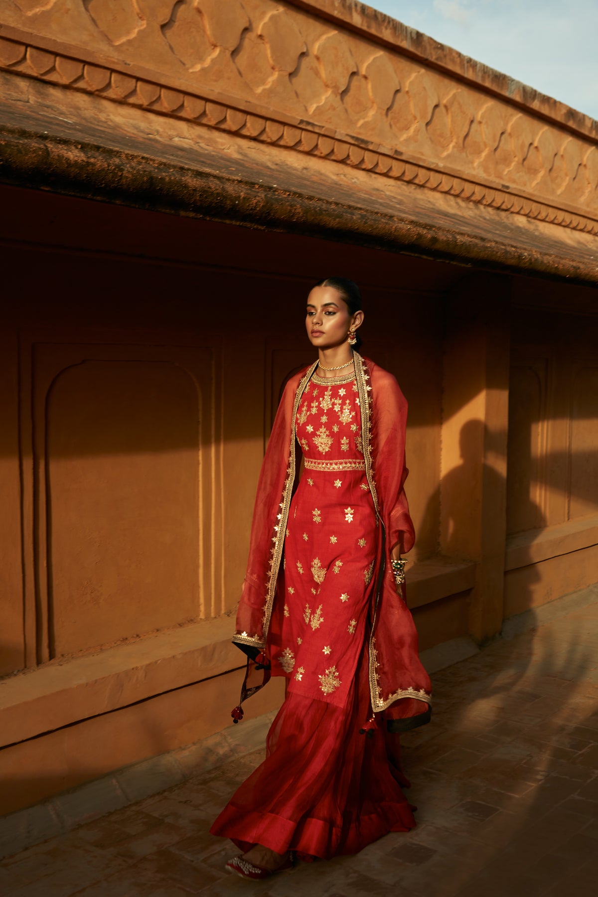 Red Kurta Set