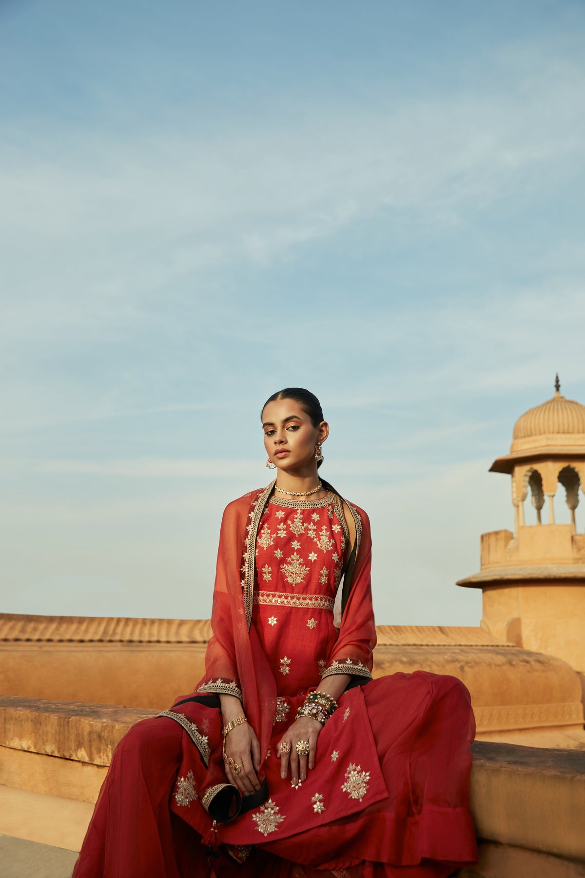Red Kurta Set