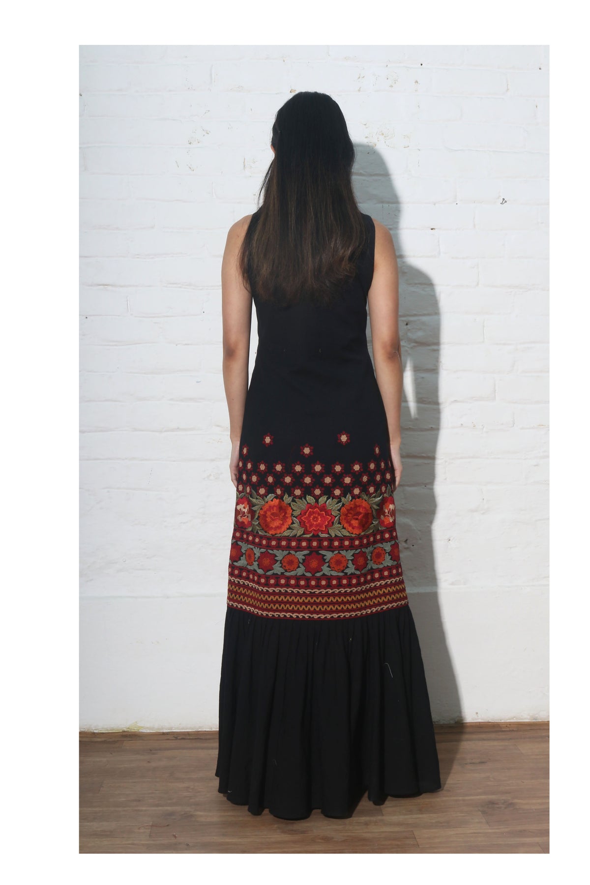 Black kala cotton maxi dress