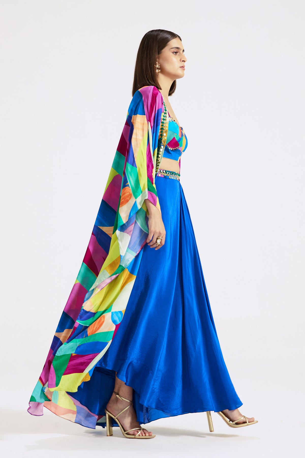 Multicoloured Skirt Set