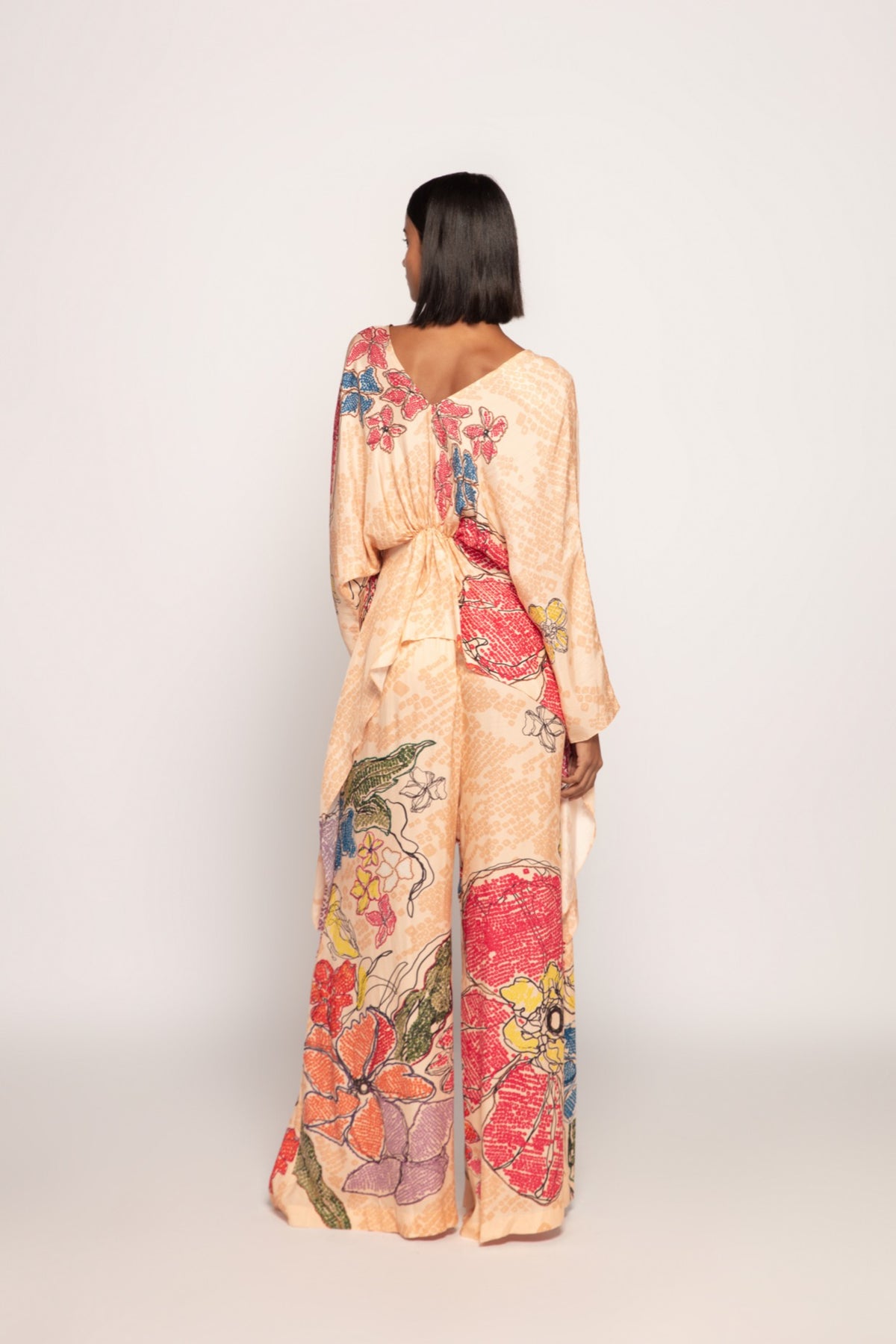 Marigold Bandhani Print Kaftan