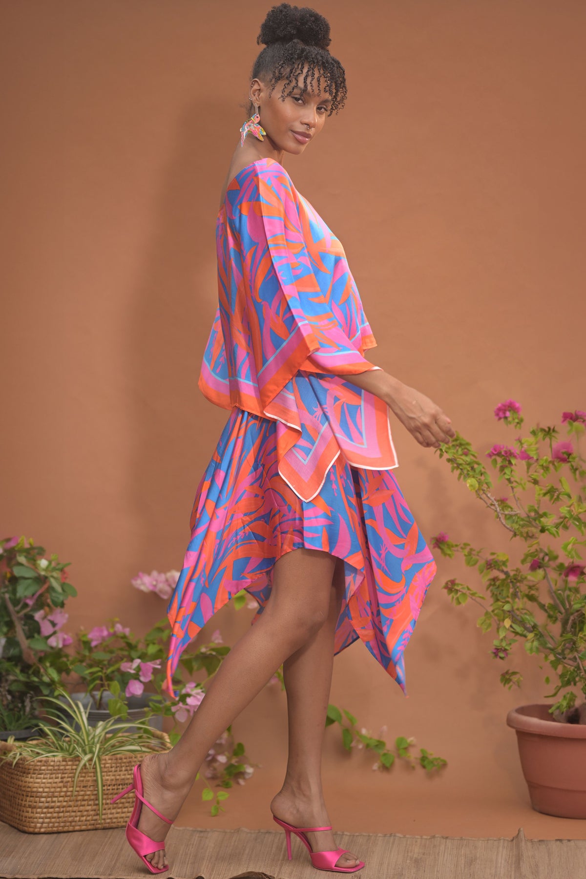 Leila Scarf kaftan blouse