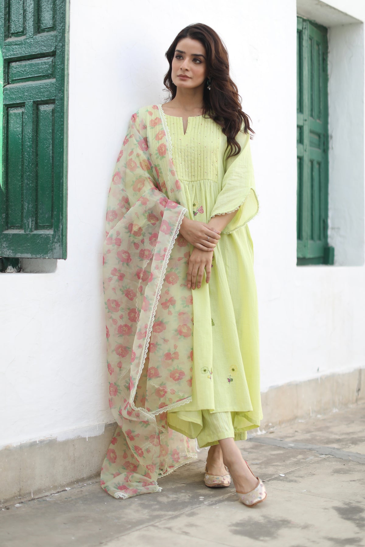 Amina Mint Green Kurta Set