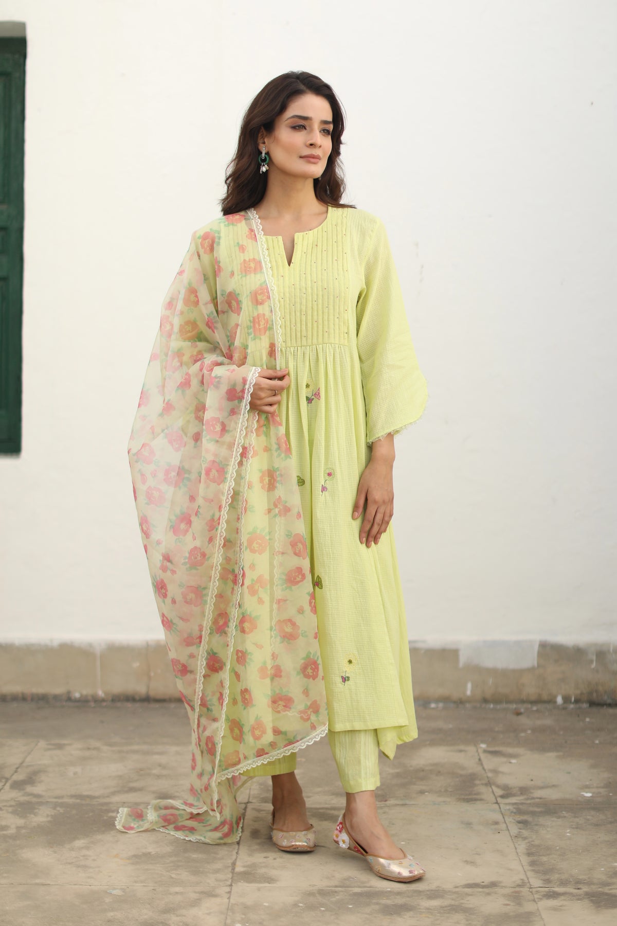 Amina Mint Green Kurta Set