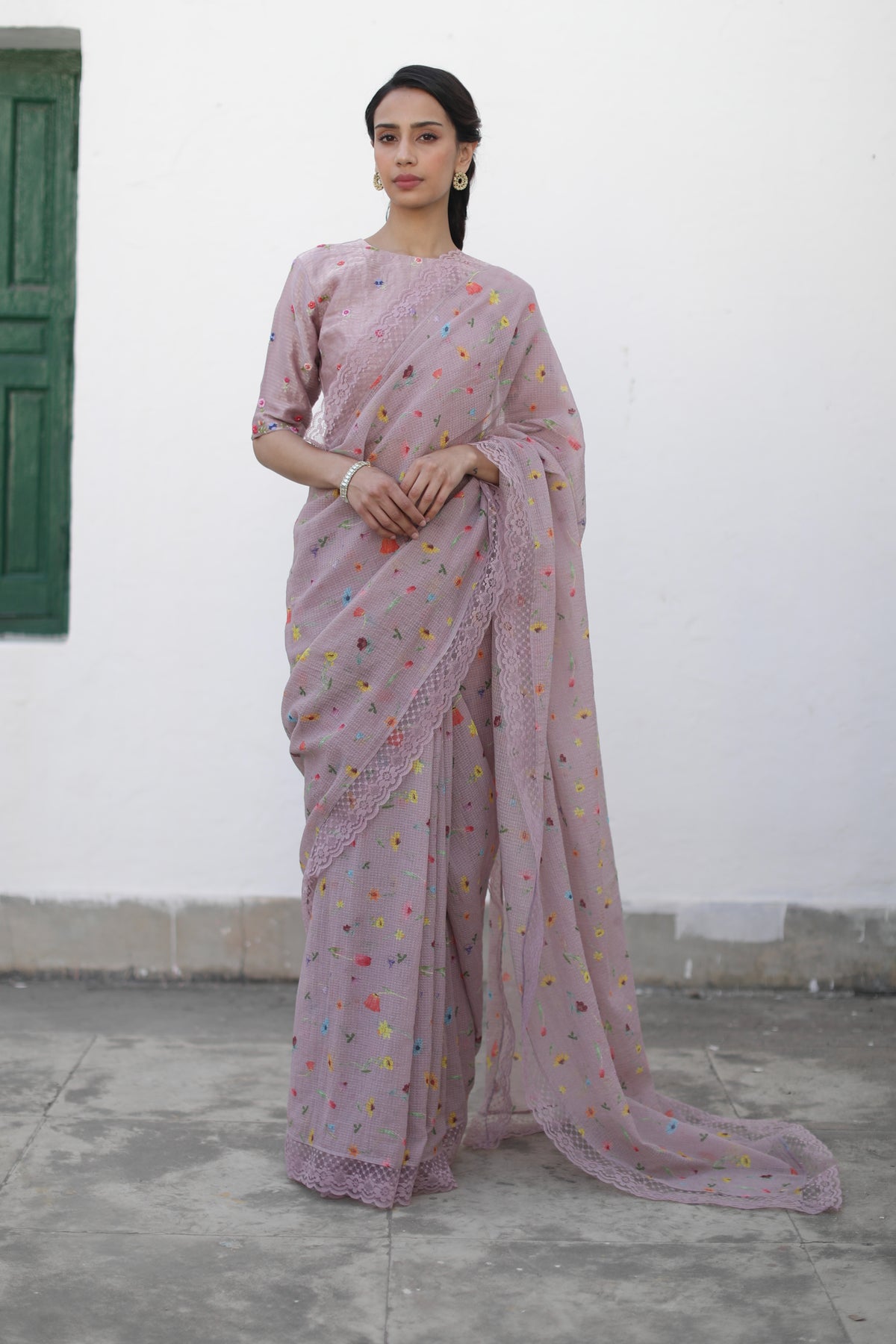 Gule Aftab Lavender Saree