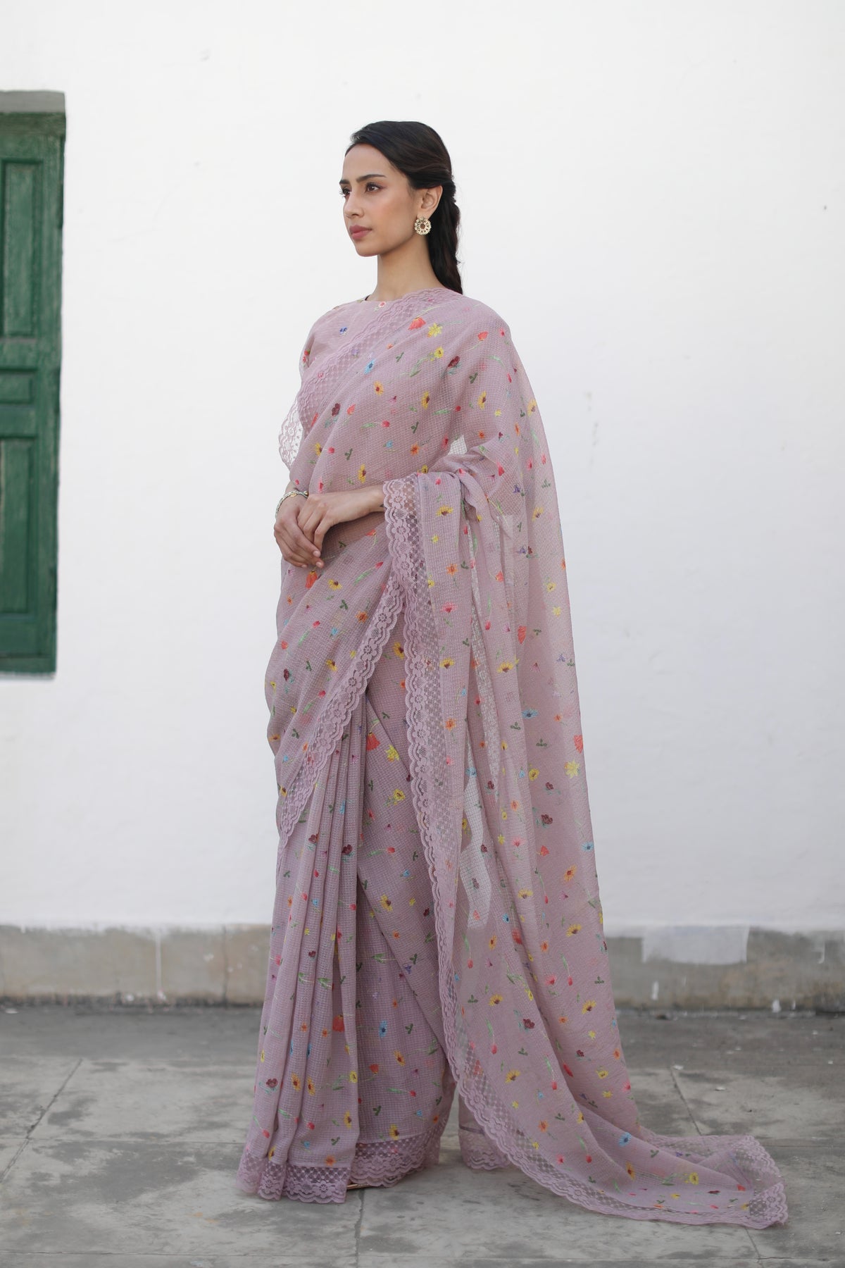 Gule Aftab Lavender Saree