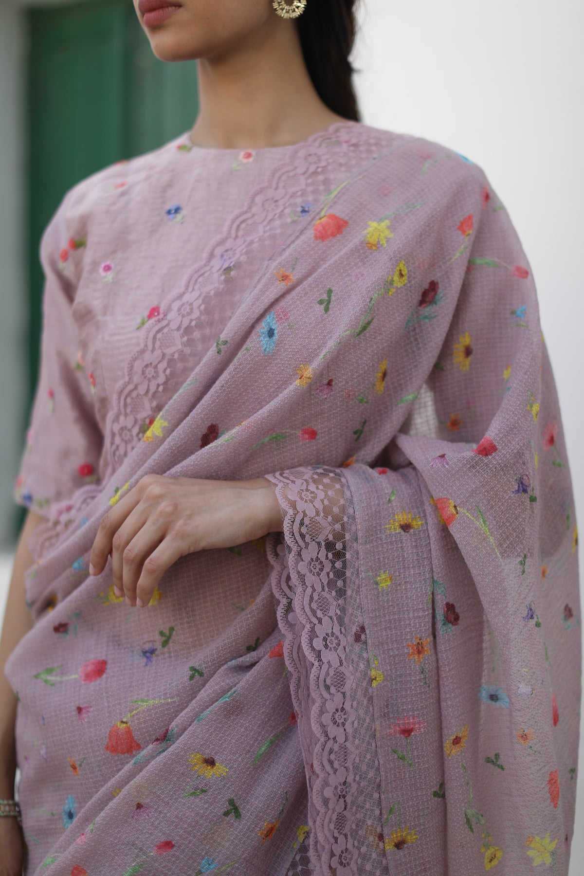 Gule Aftab Lavender Saree
