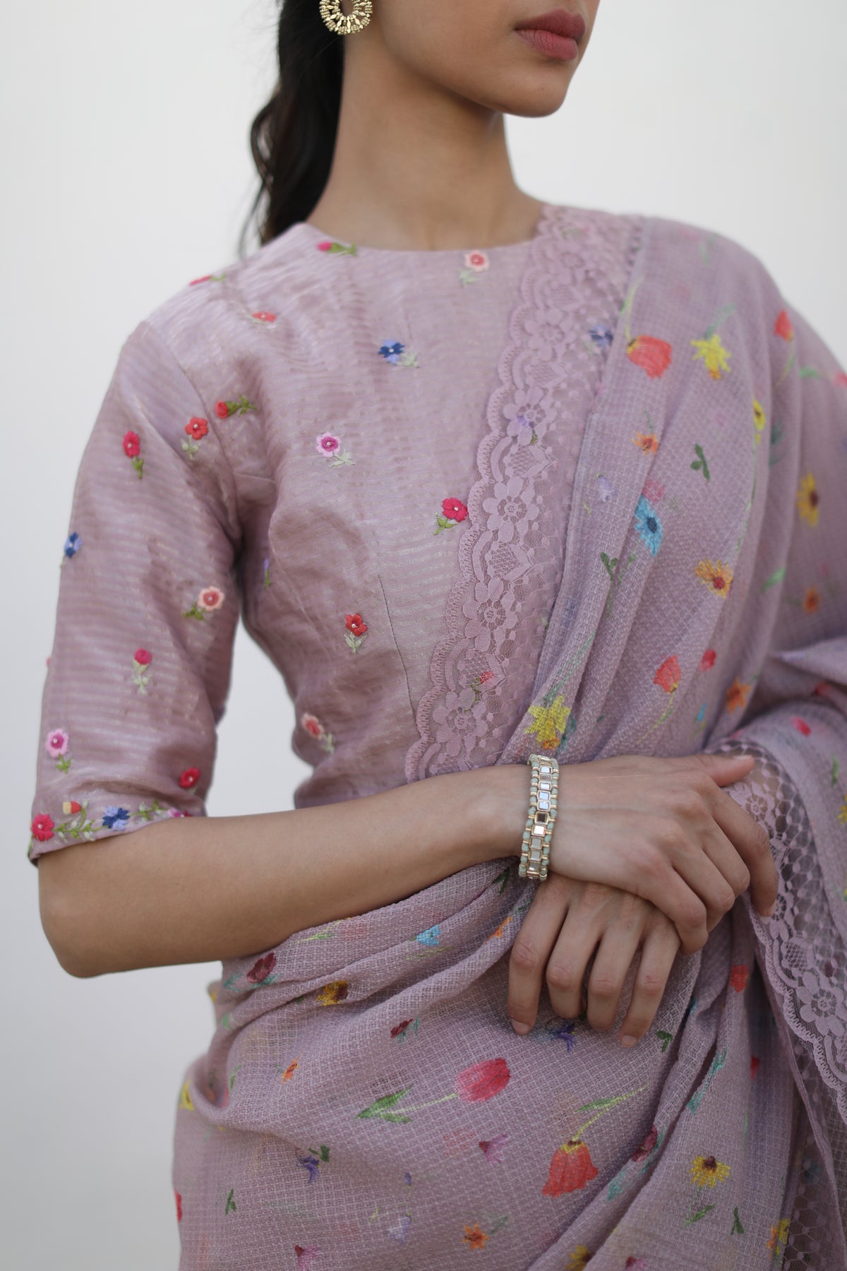 Gule Aftab Lavender Saree