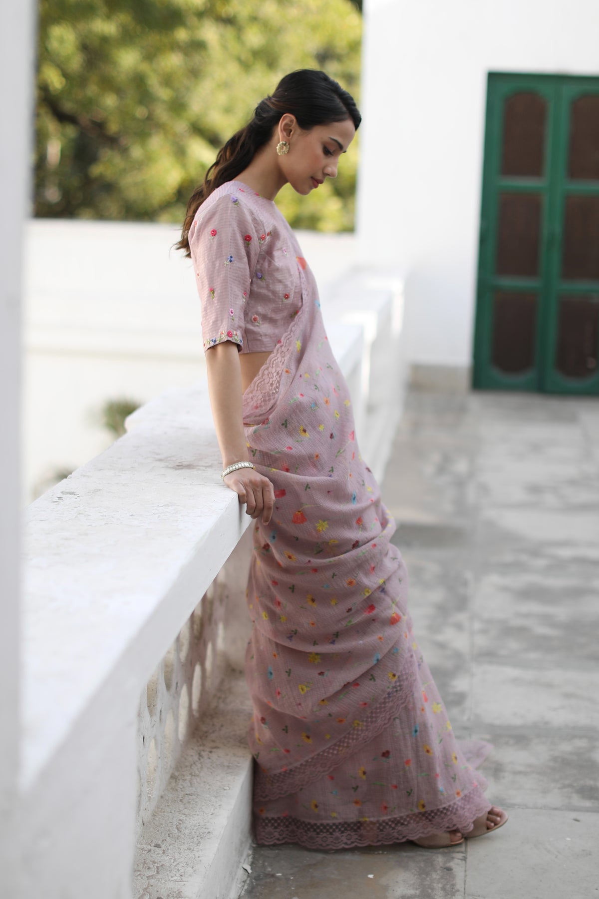 Gule Aftab Lavender Saree