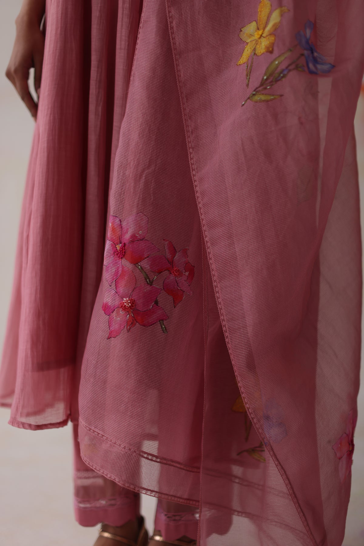 Kinza Peach Pink Kurta Set