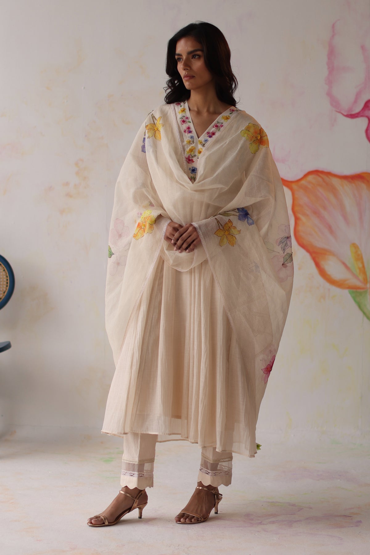 Kinza Ivory Kurta Set