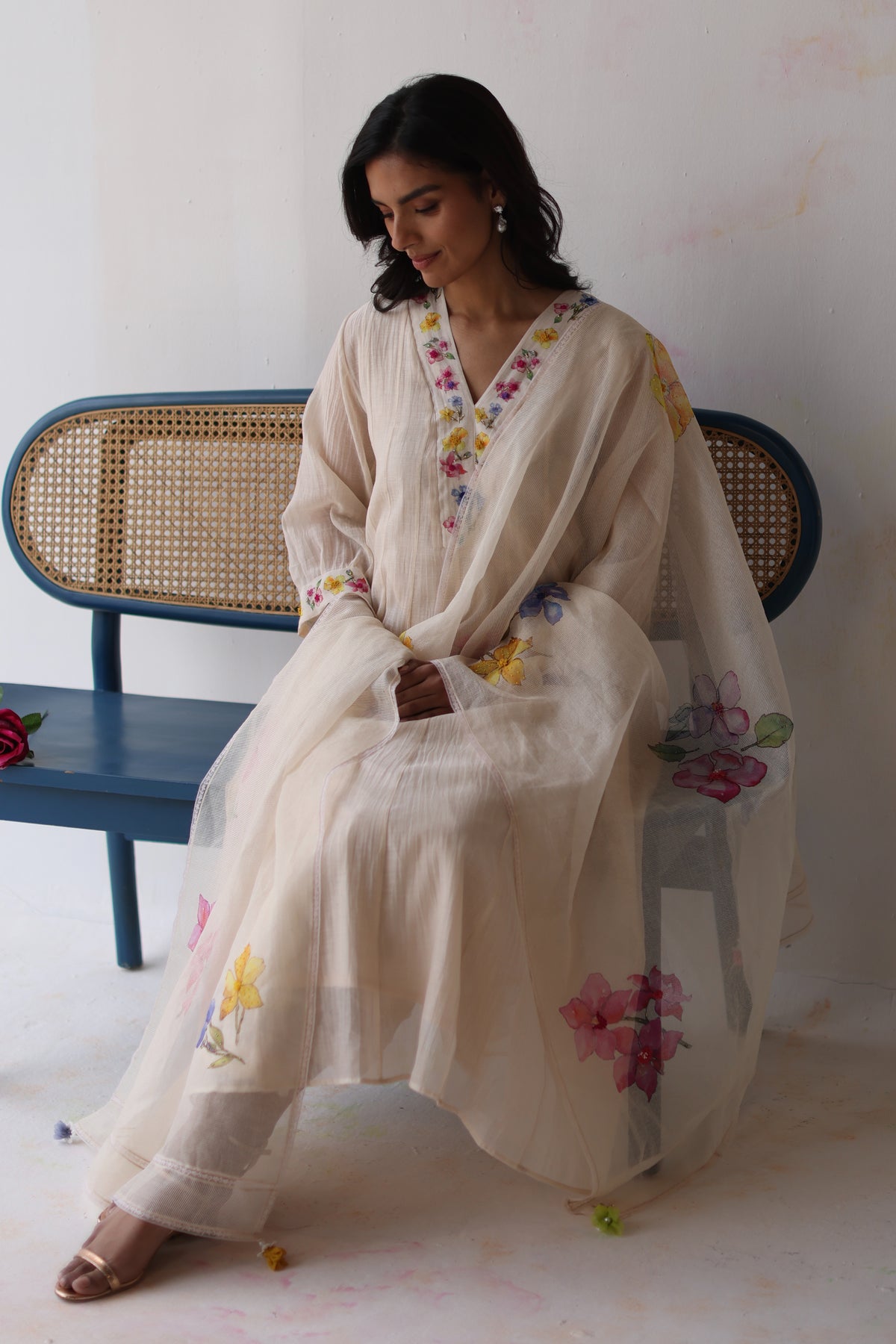 Kinza Ivory Kurta Set