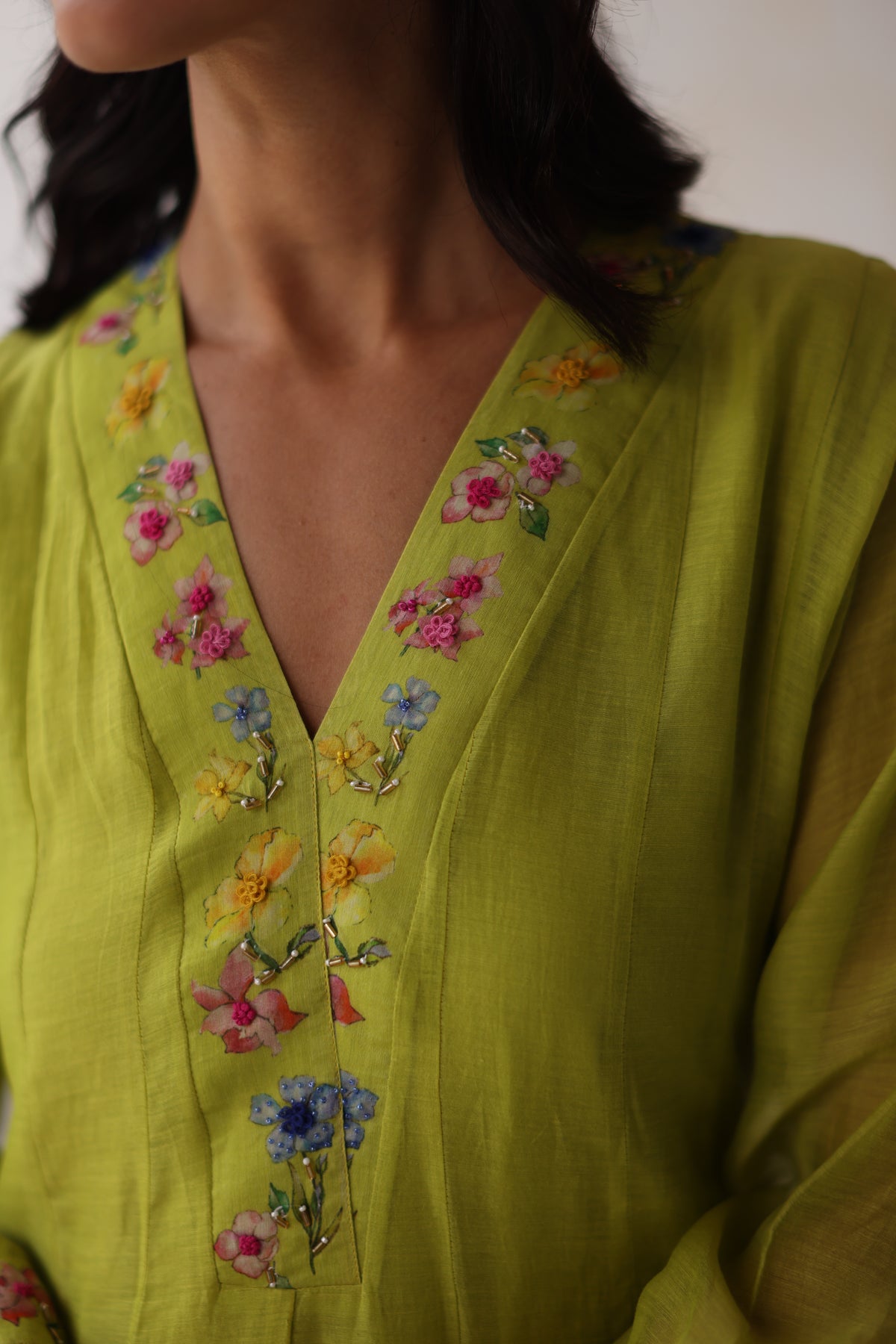 Kinza Lime Green Kurta Set