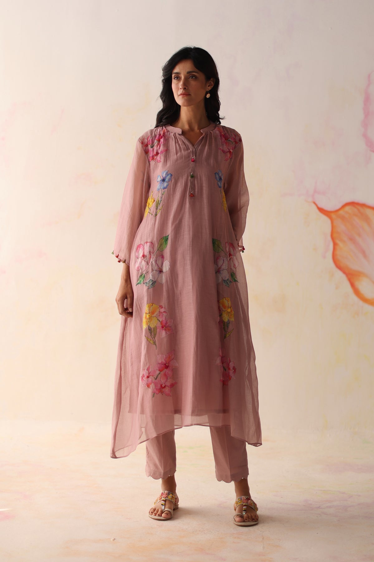 Kesar Pink Kurta Set