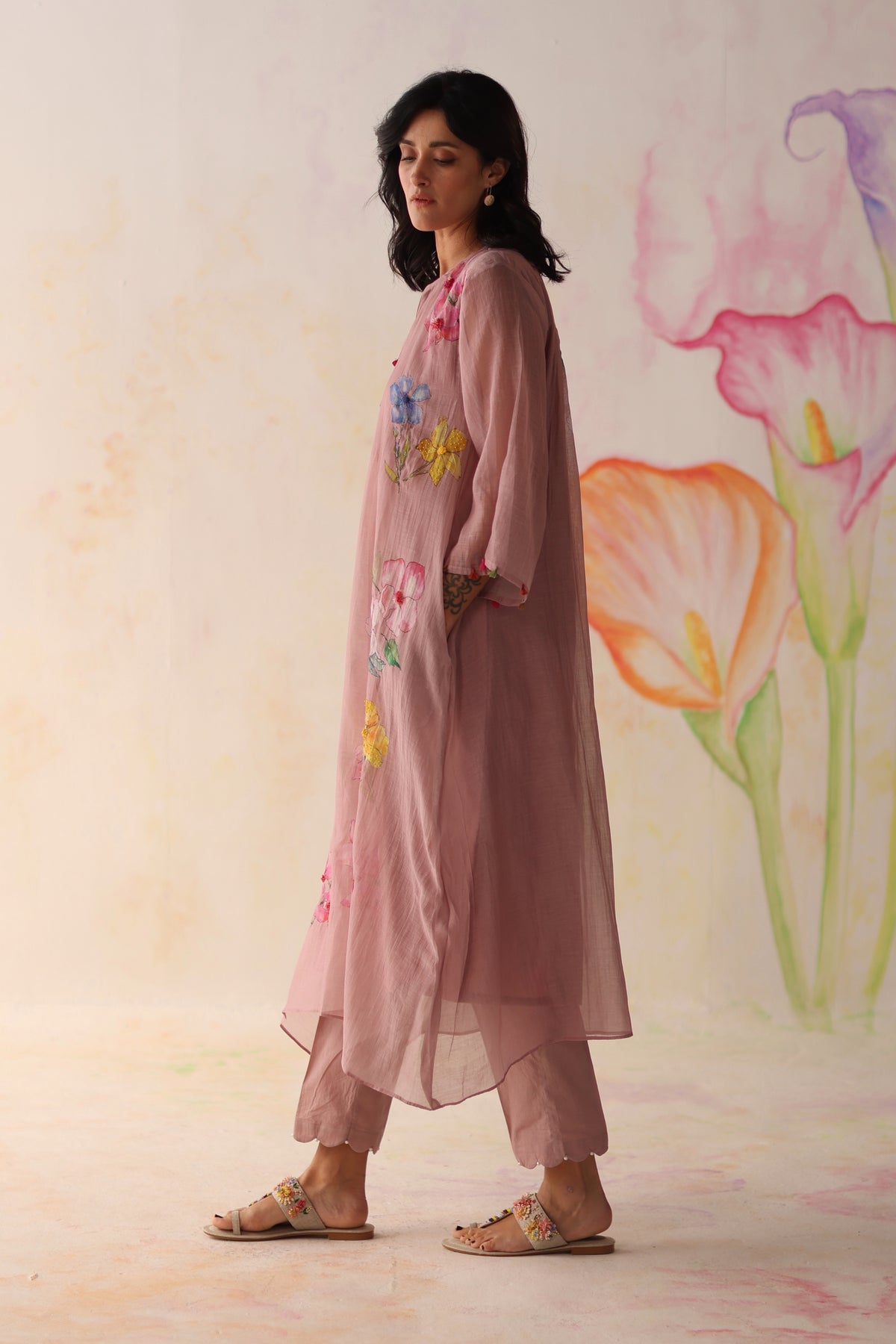 Kesar Pink Kurta Set