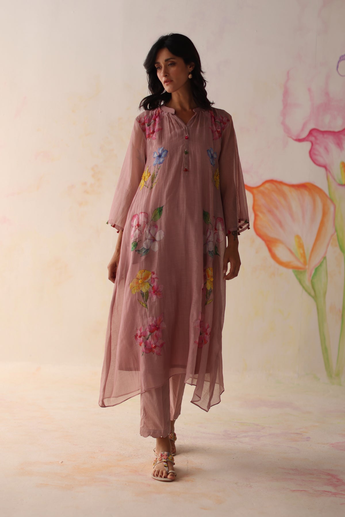 Kesar Pink Kurta Set