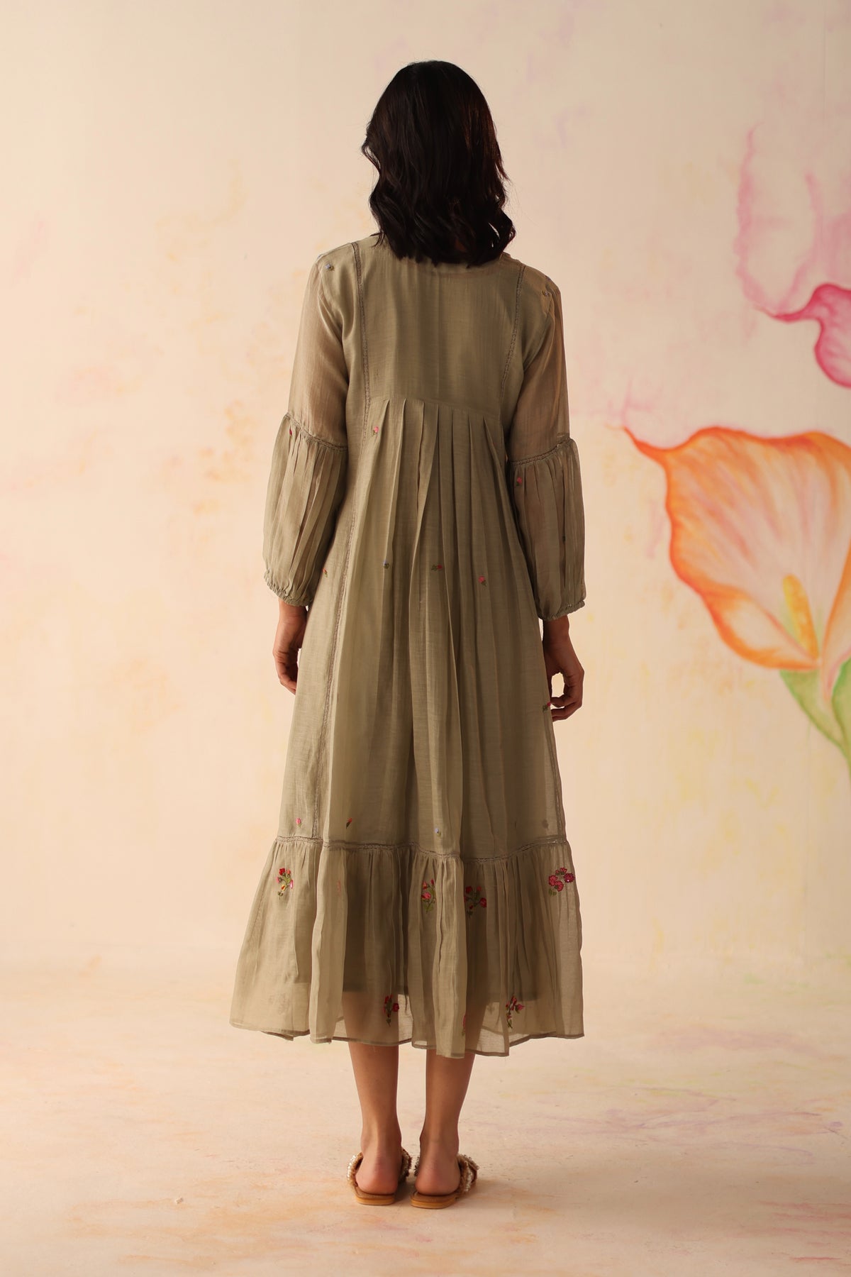 Chinaar Olive Kurta Set