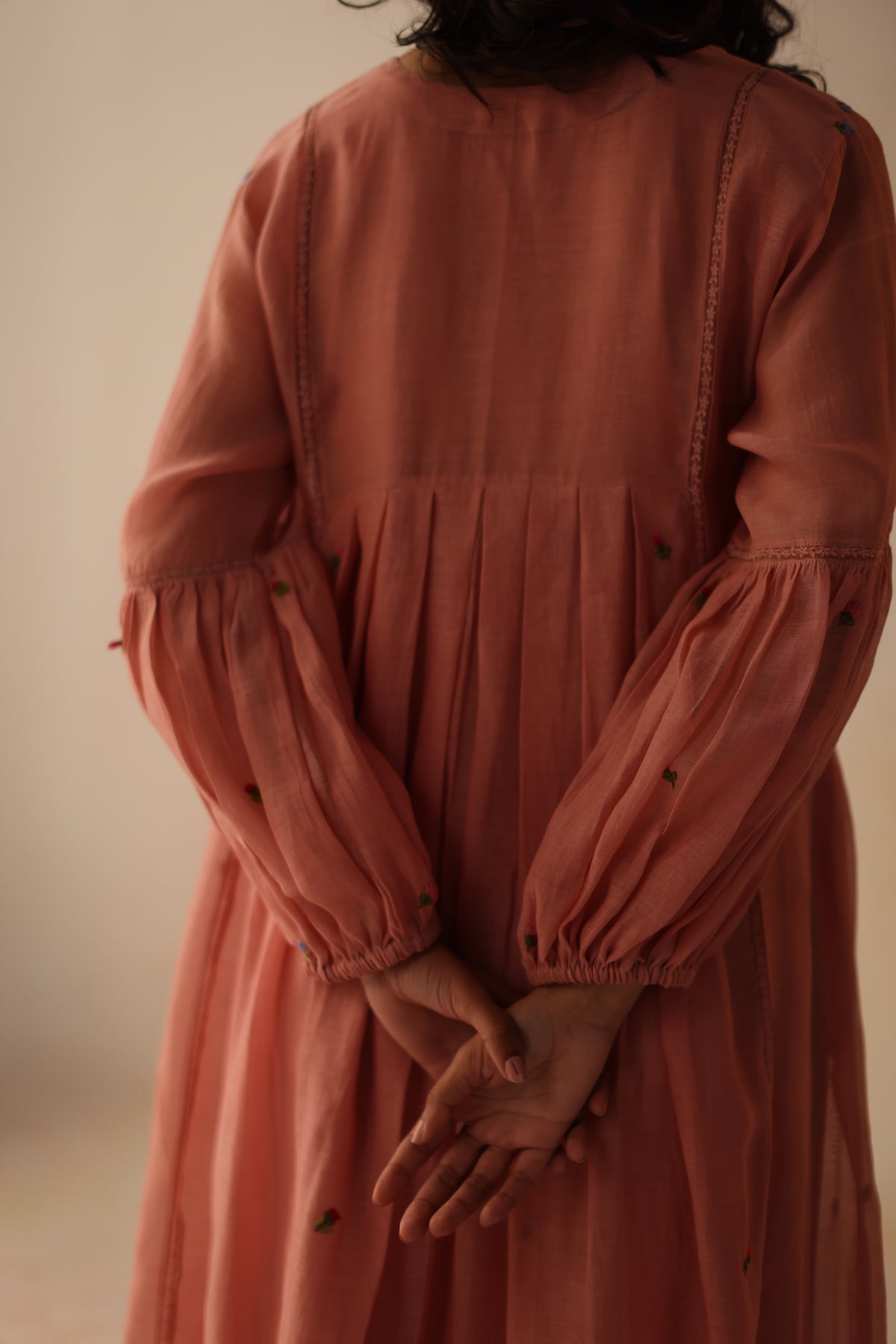 Chinaar Peach Kurta Set