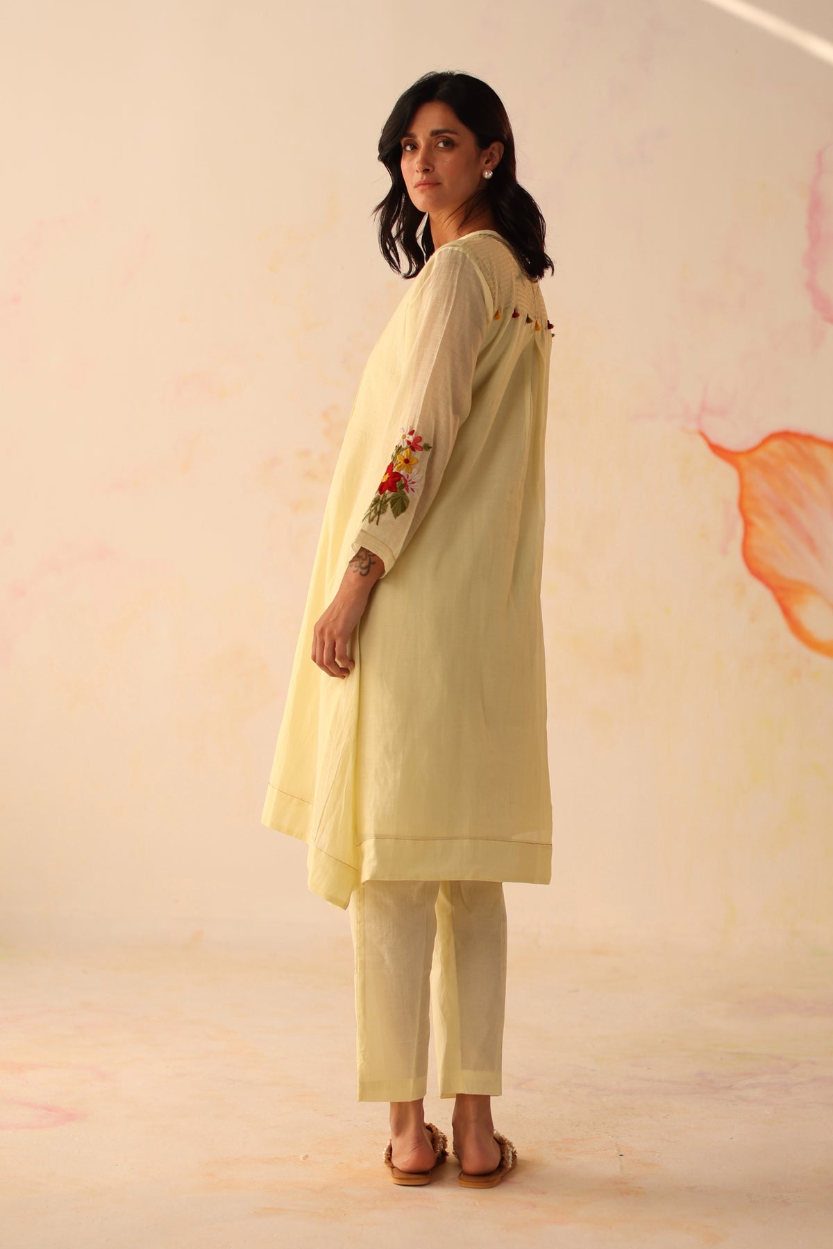 Aqsa Lemon Kurta Set