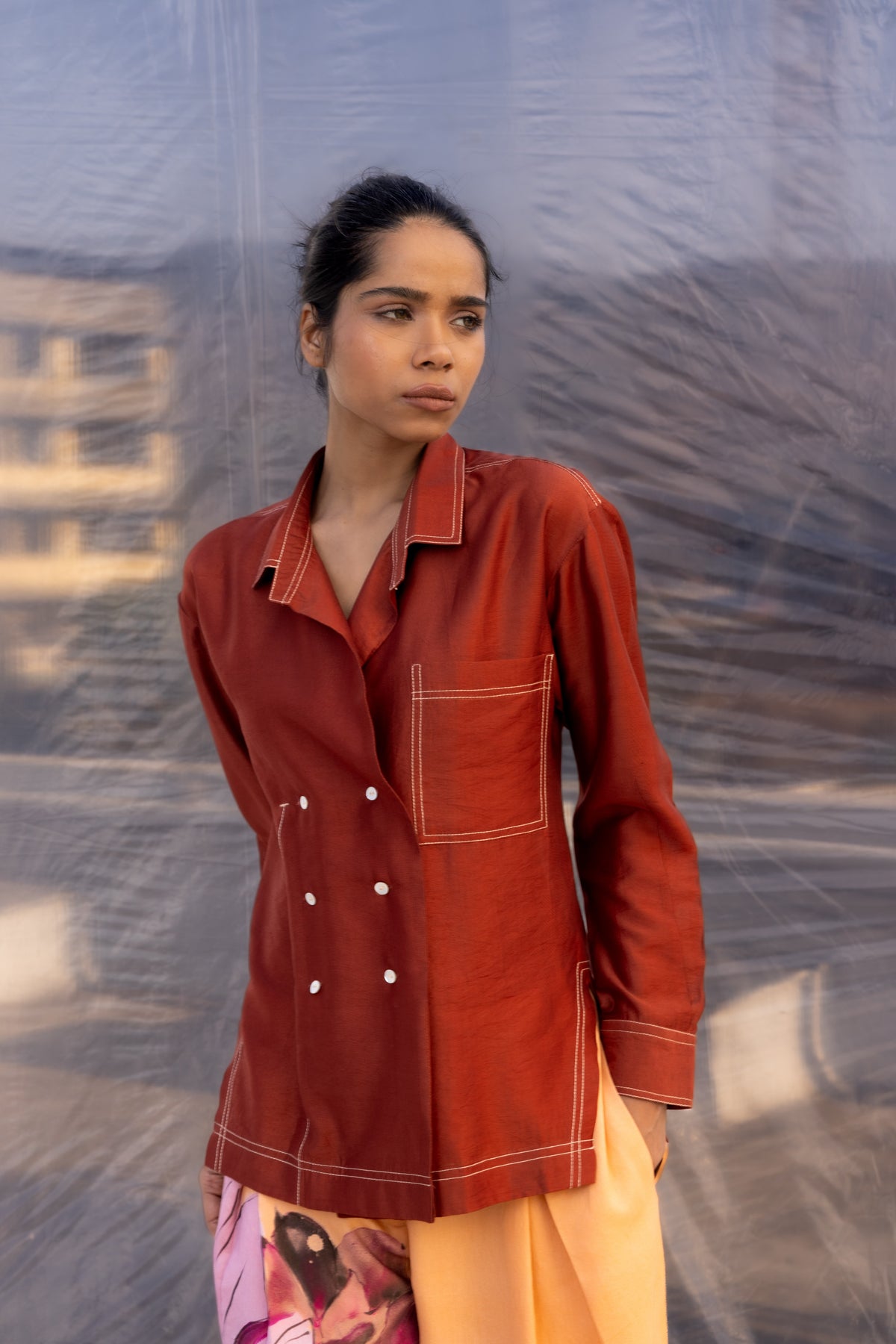 Caramel Silk Shirt