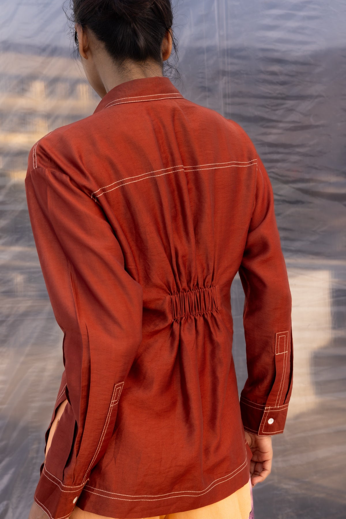 Caramel Silk Shirt