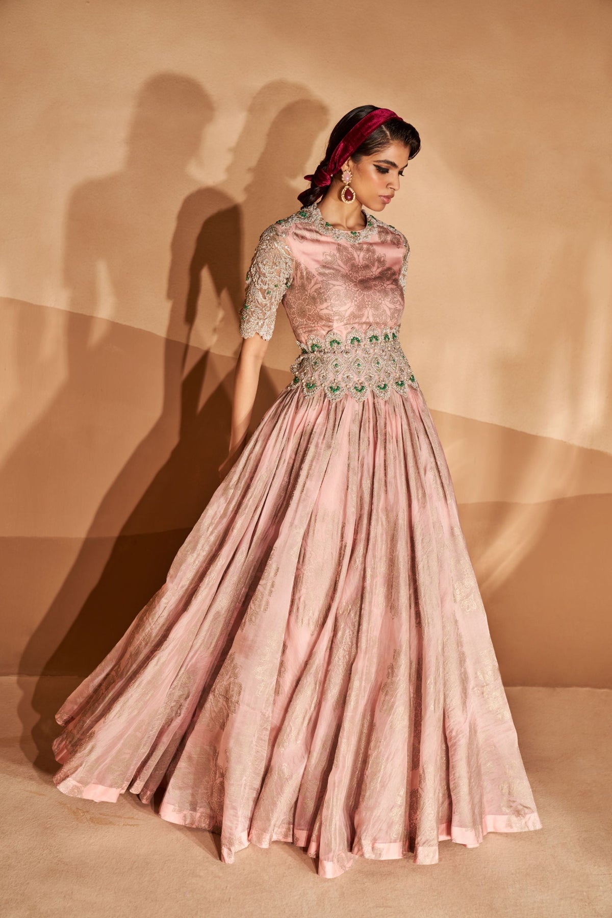Tara Belted Anarkali Gown