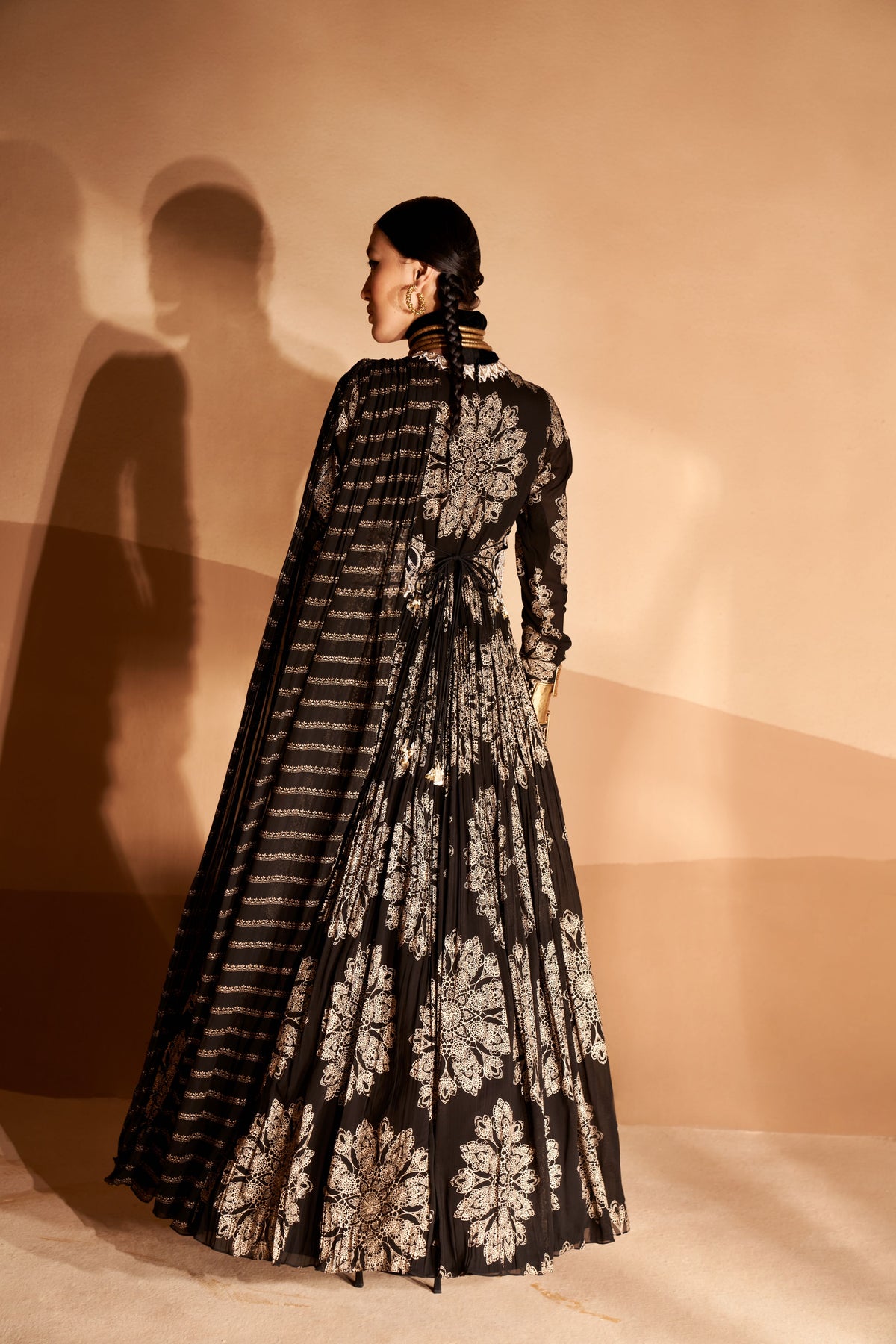 Black Tara Belted Anarkali