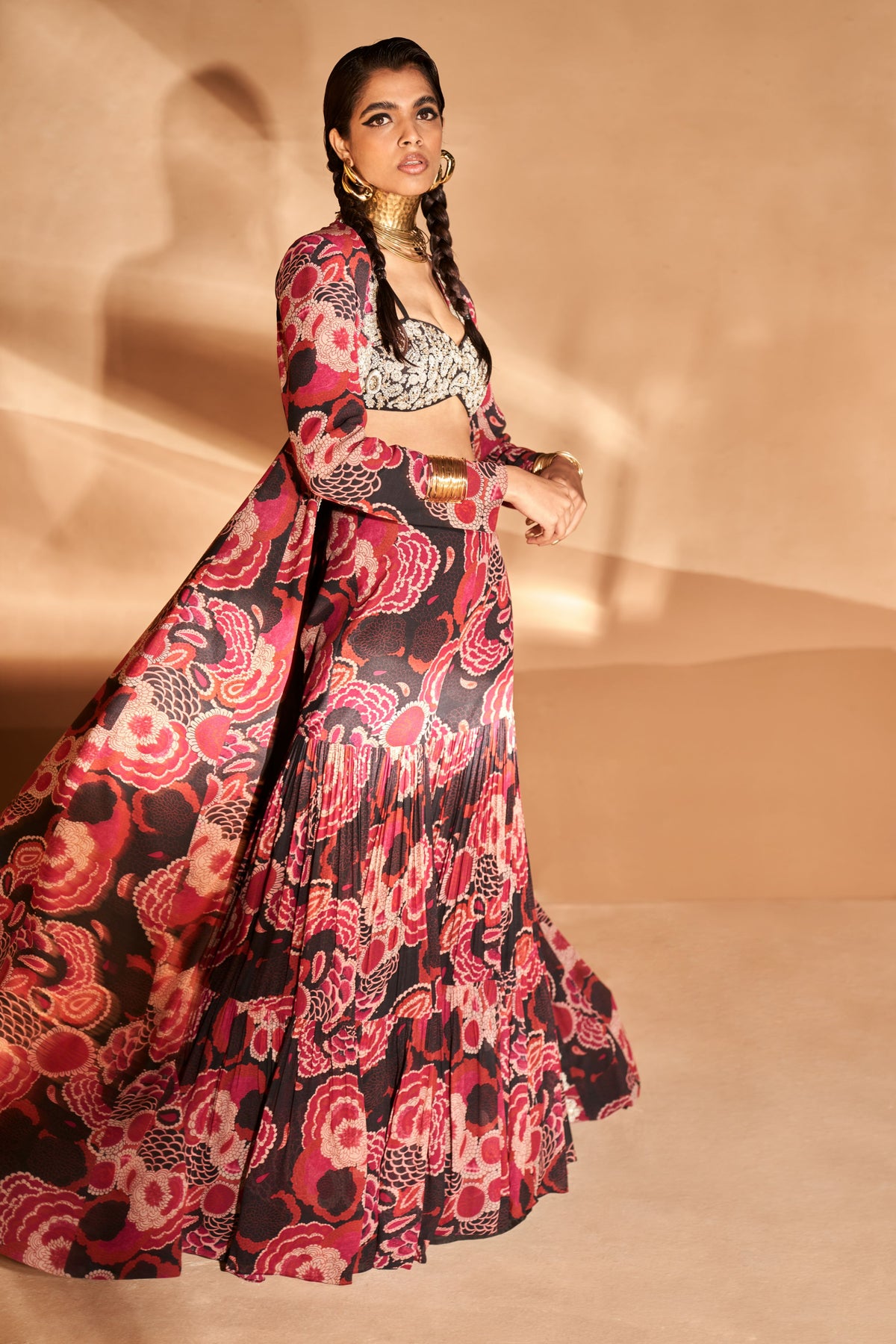 Gulbahar Kalidaar Jacket and Sharara Set