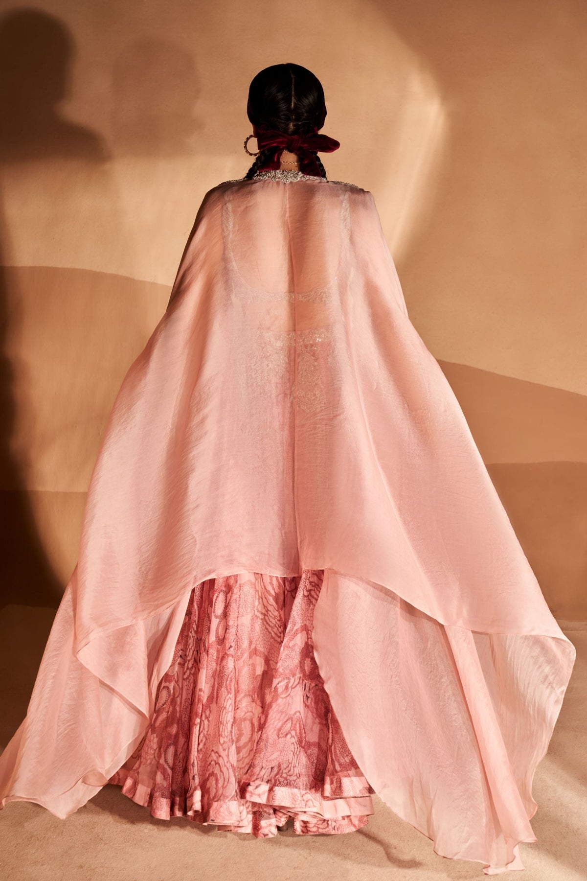 Blush Bahaar Lehenga and Cape Set