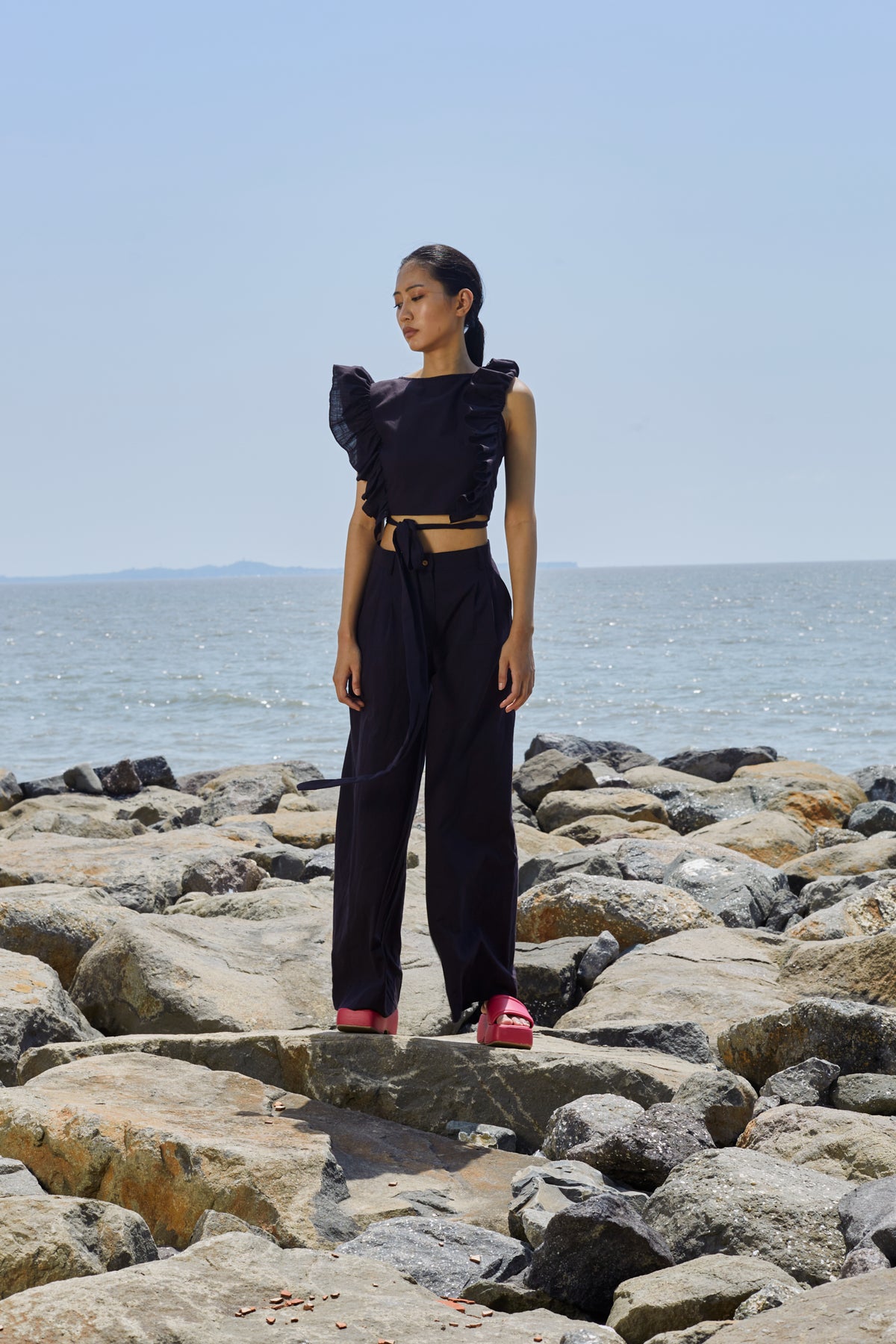 Black Overlap Co-ord Set