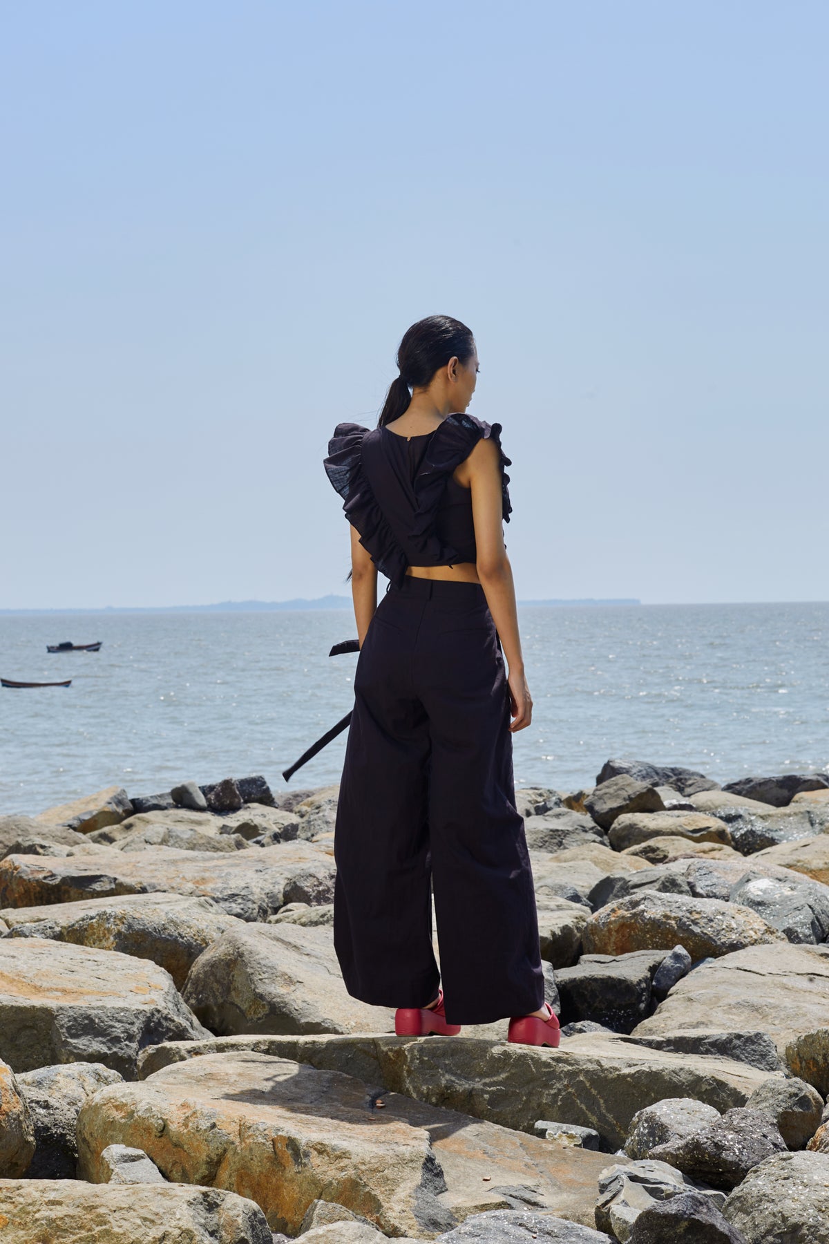 Black Overlap Co-ord Set