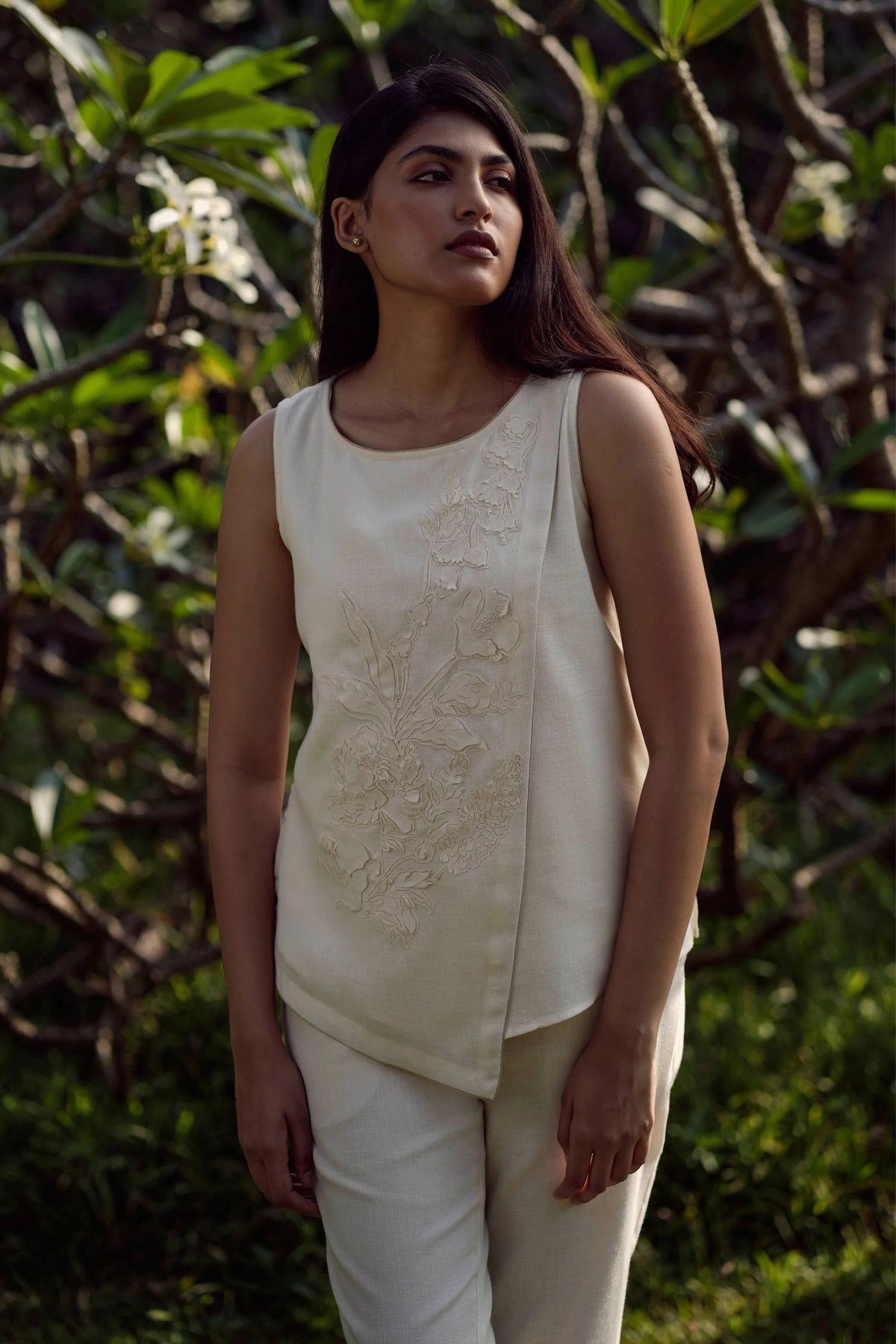 Angle Off White Top