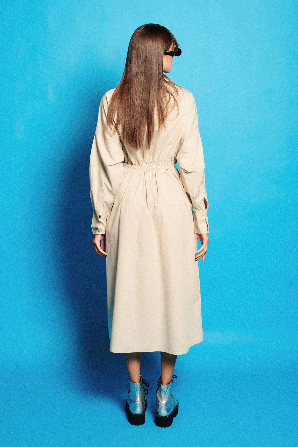 Mud Poplin Wrap On Dress