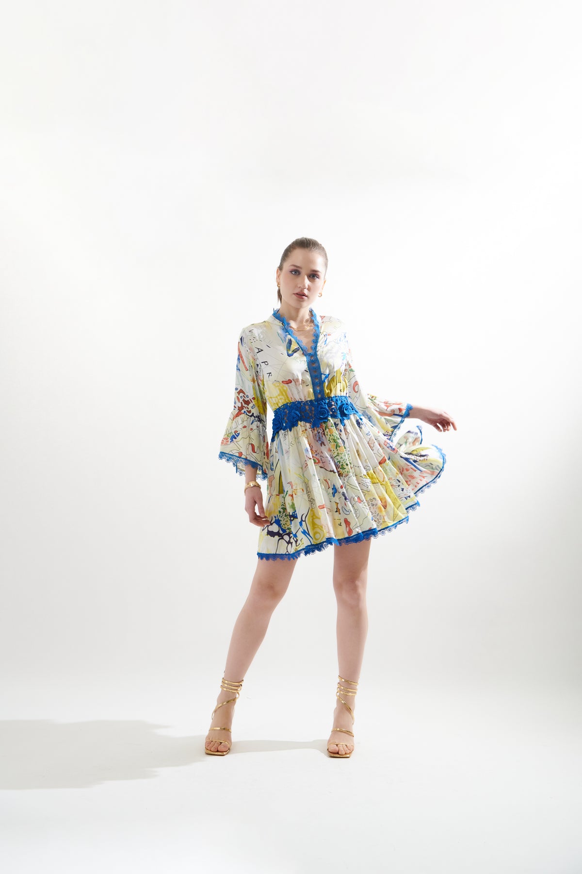 Blue Thin Flare Dress