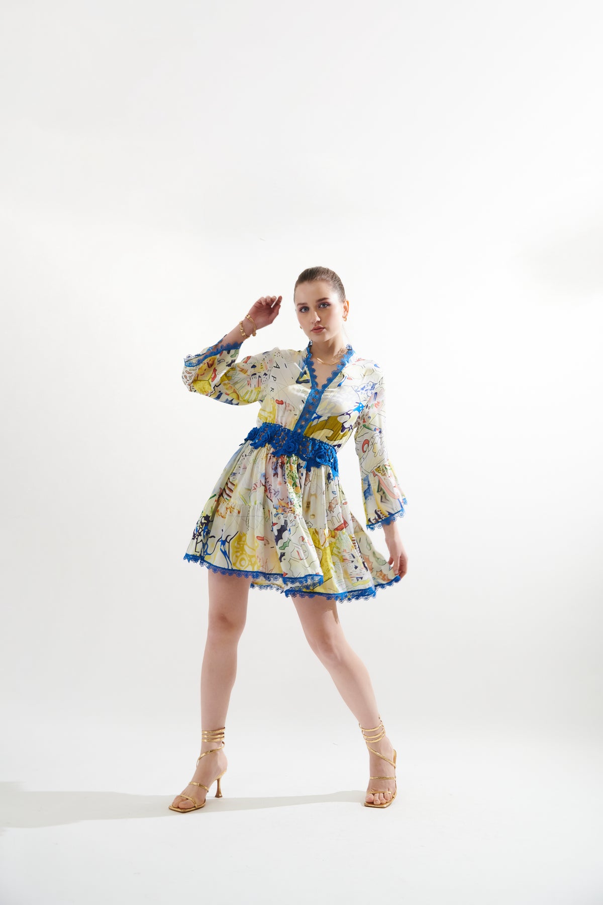 Blue Thin Flare Dress
