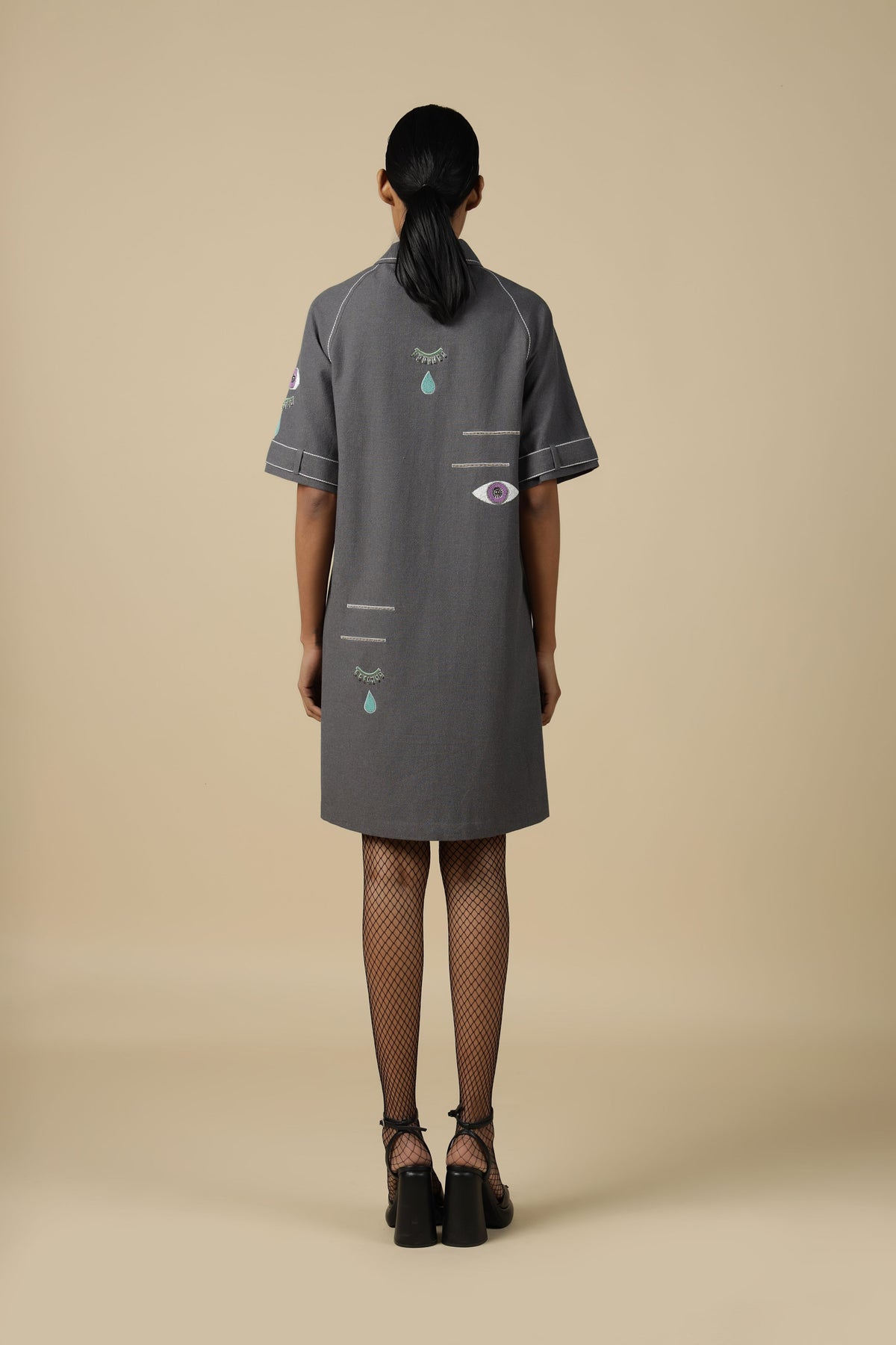 Facial Expression Sleeve Dress