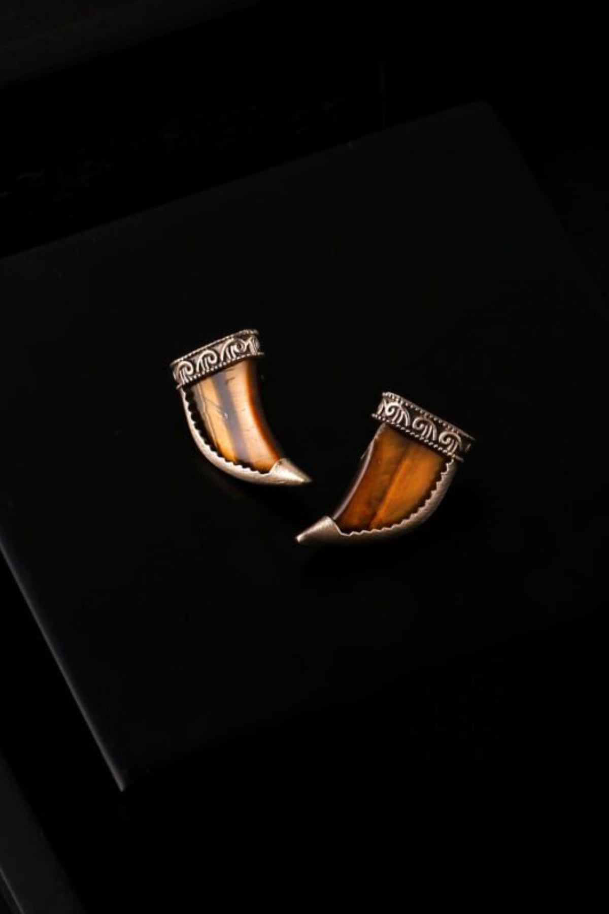 Tiger Eye Collar Tips