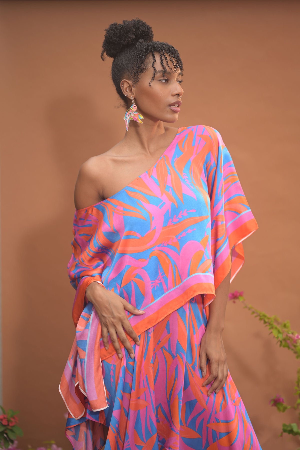 Leila Scarf kaftan blouse