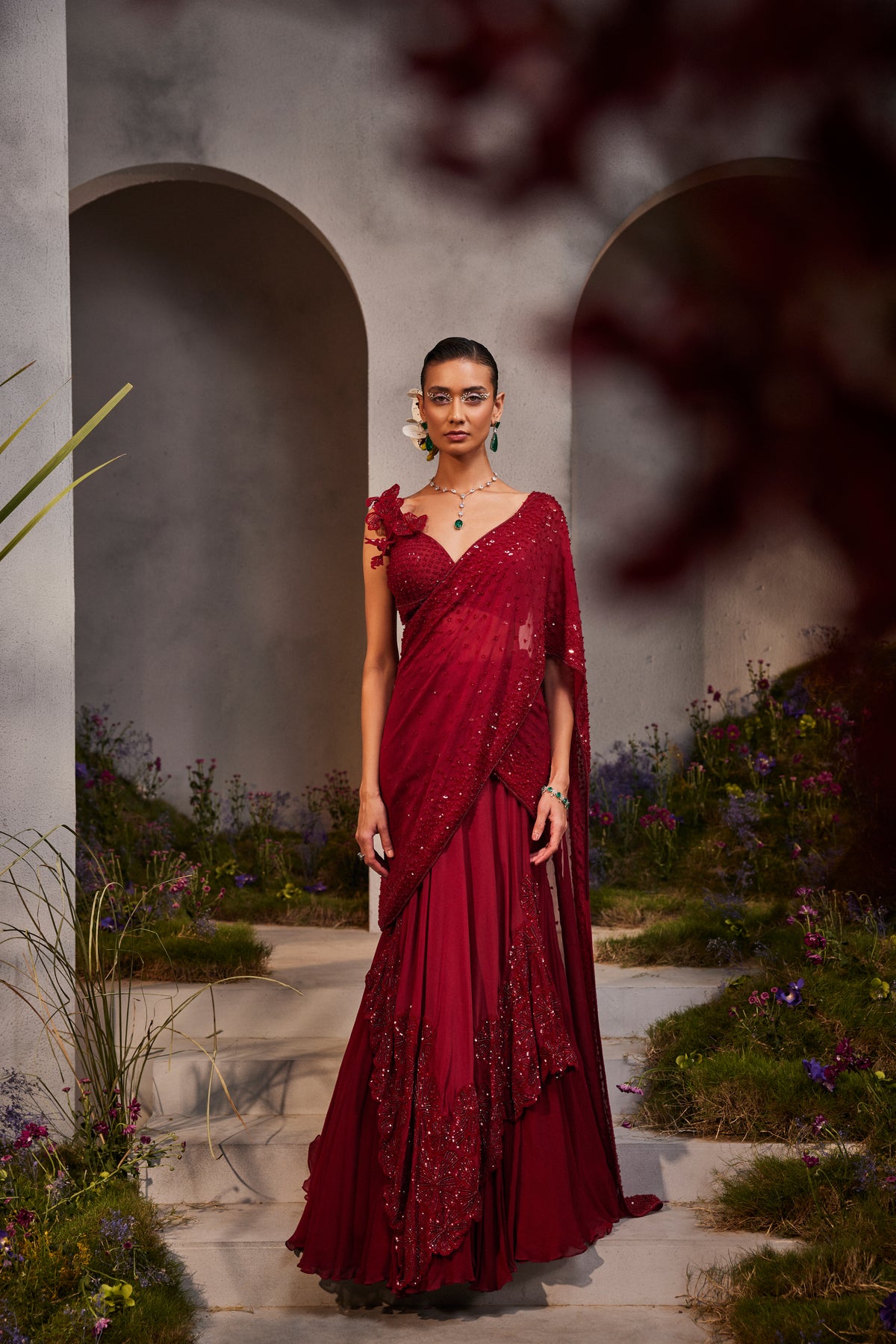 Leilani Pre Draped Saree Set