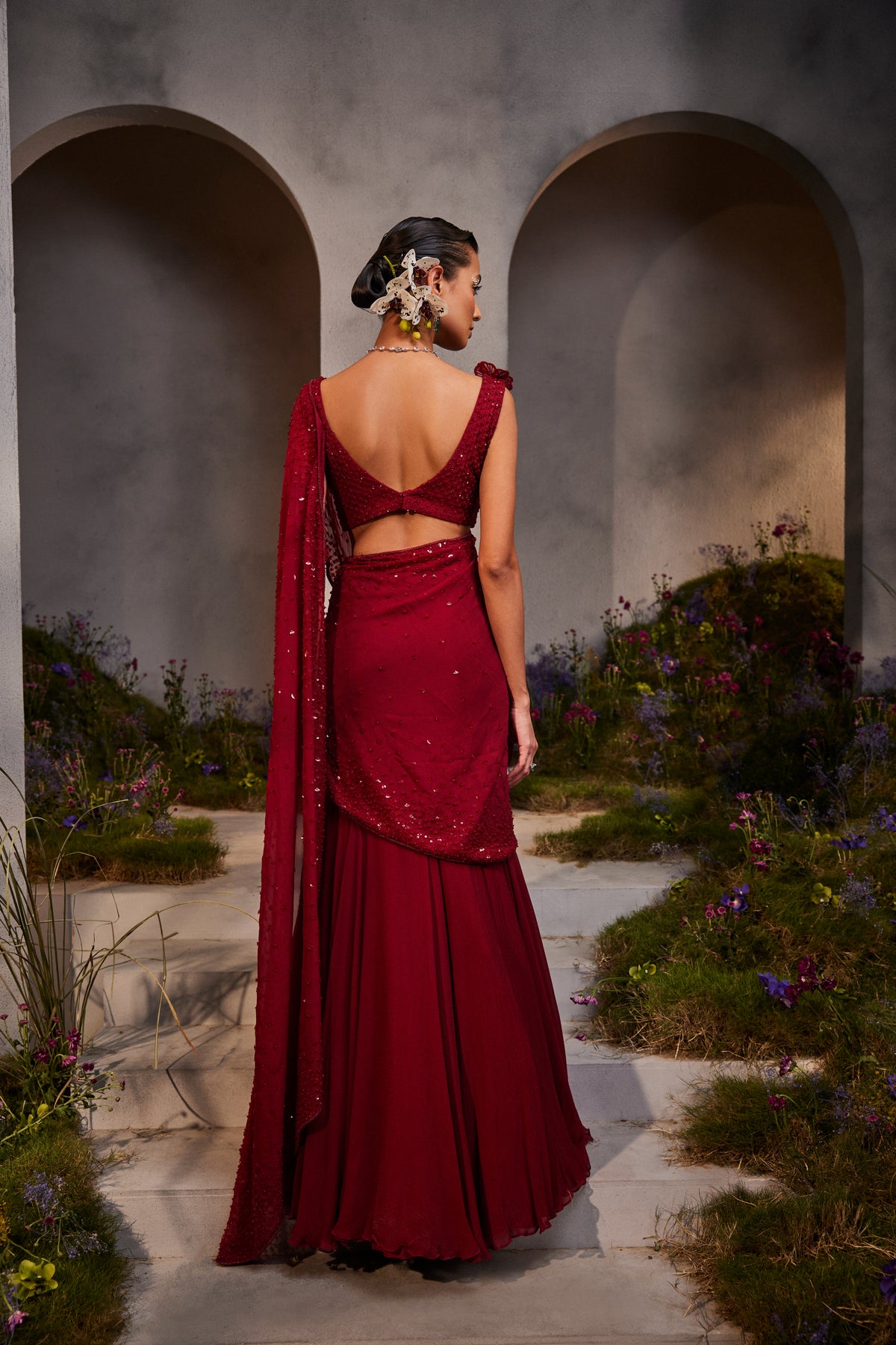 Leilani Pre Draped Saree Set