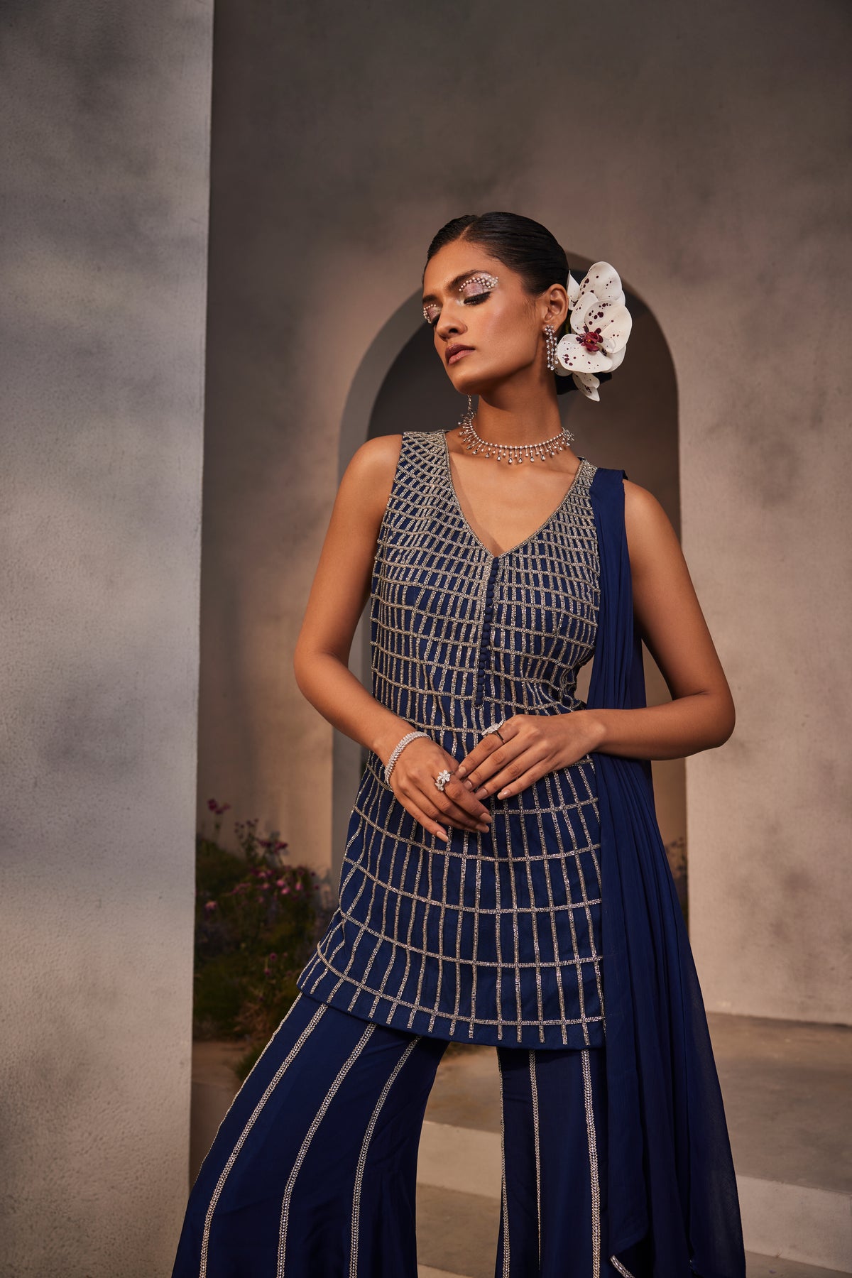 Electric Blue Lia Shararas Set